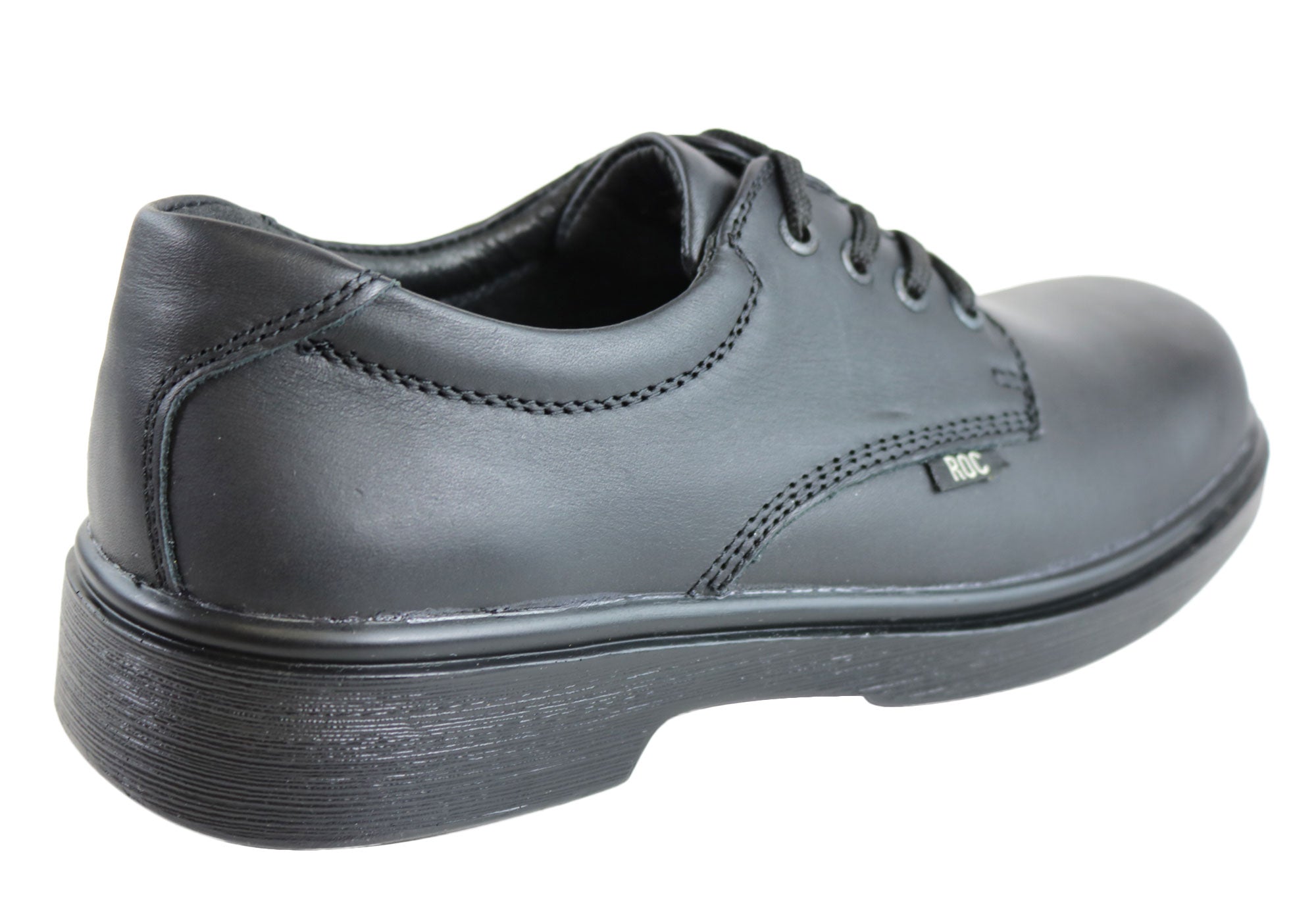ROC Strobe Senior Lace-Up Comfortable Leather School Shoes for Boys & Girls - Perfect for Classrooms, Daily Wear and School Activities