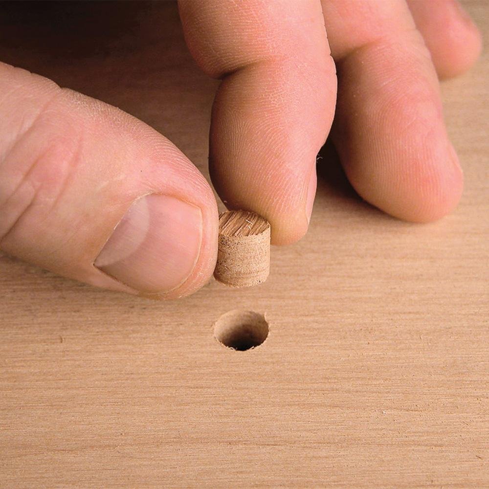3-Piece Self-Centering Plug Cutter Set - Woodworking Tool Kit for Furniture Repair & DIY Projects (Perfect for Cabinet Making, Table Legs & Wood Joinery)