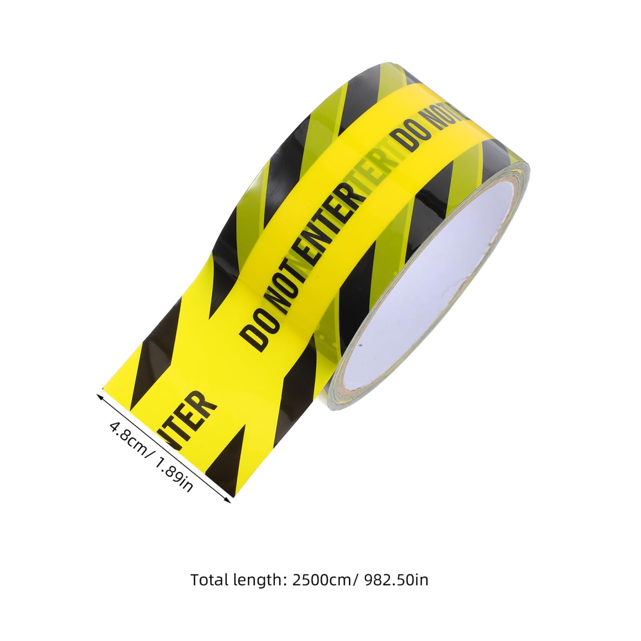 2 Inch x 820 Feet Caution Do Not Enter Tape Roll - Yellow Safety Warning Barricade Tape for Construction Sites, Crime Scenes & Hazardous Areas | Heavy-Duty Danger Barrier Tape for Workplace Safety and Restricted Zone Marking