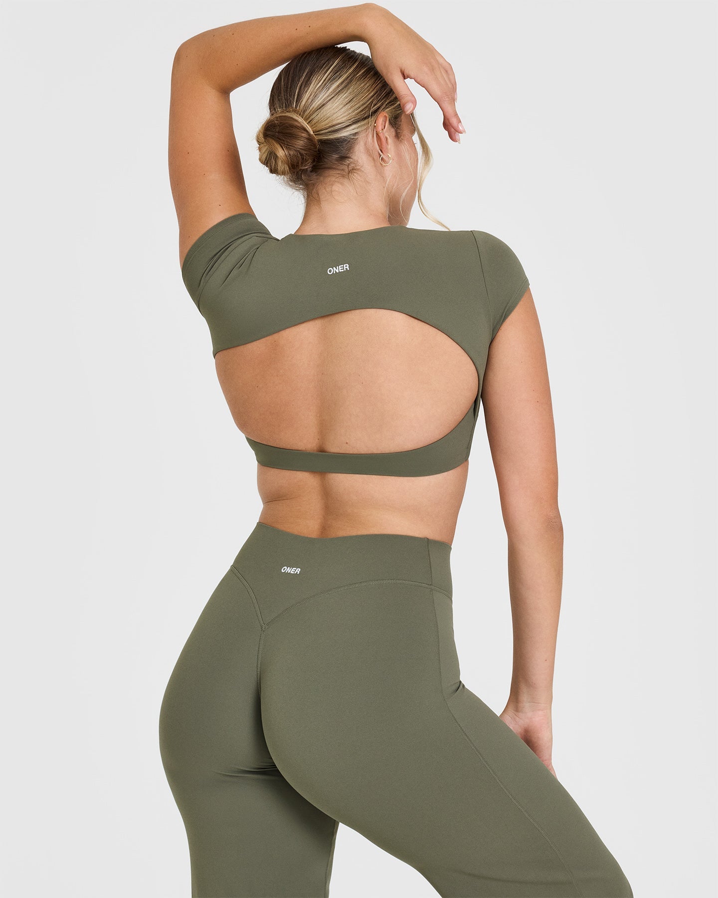 SoftMotion™ Short Sleeve Crop Top Women's Fashion - Alpine Green Yoga Shirt | Breathable Workout Top for Yoga, Gym & Casual Wear