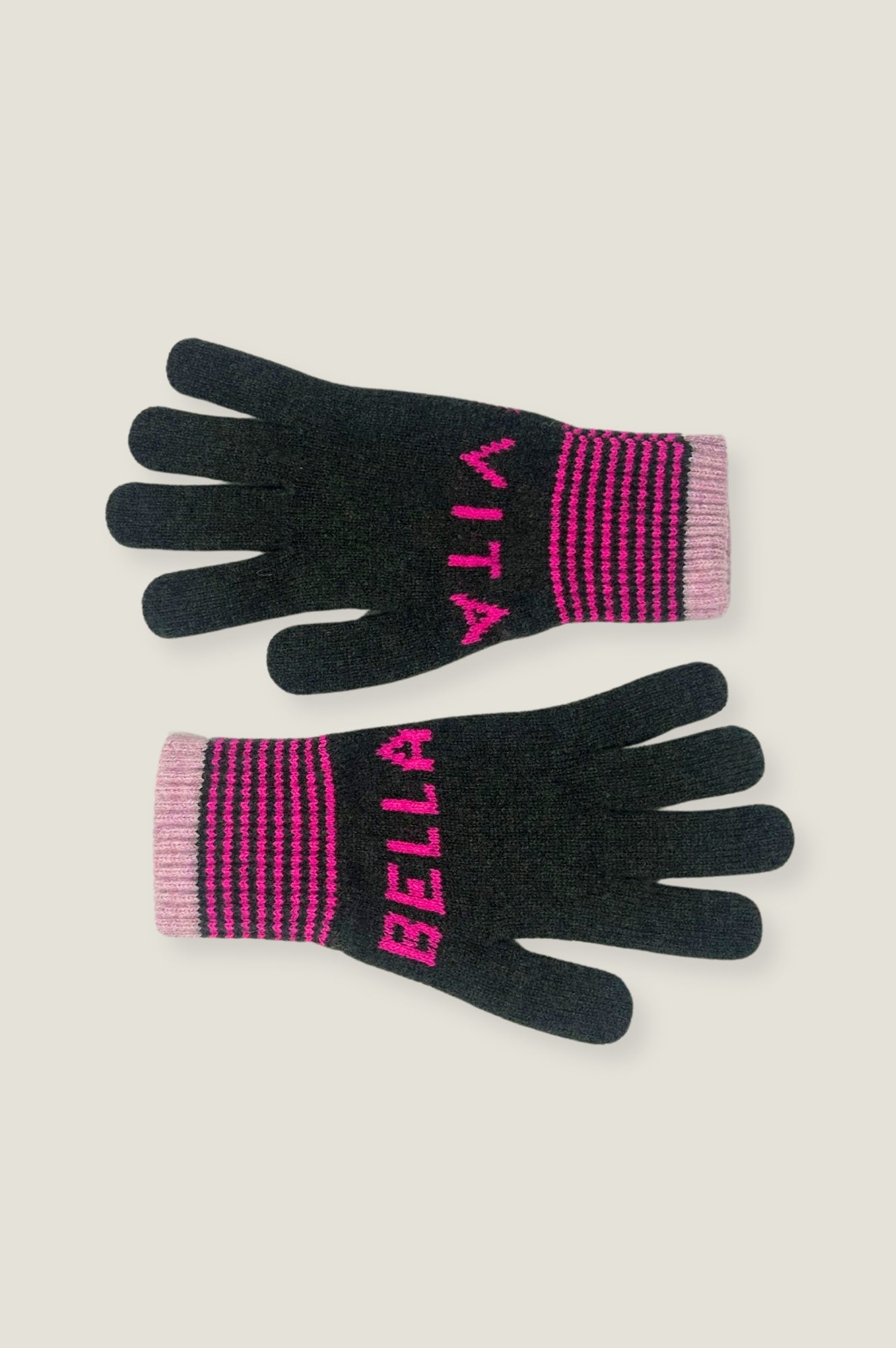 Vita Bella Winter Gloves for Women - Warm Khaki & Fuchsia Touchscreen Gloves - Perfect for Outdoor Activities, Running, and Daily Commute