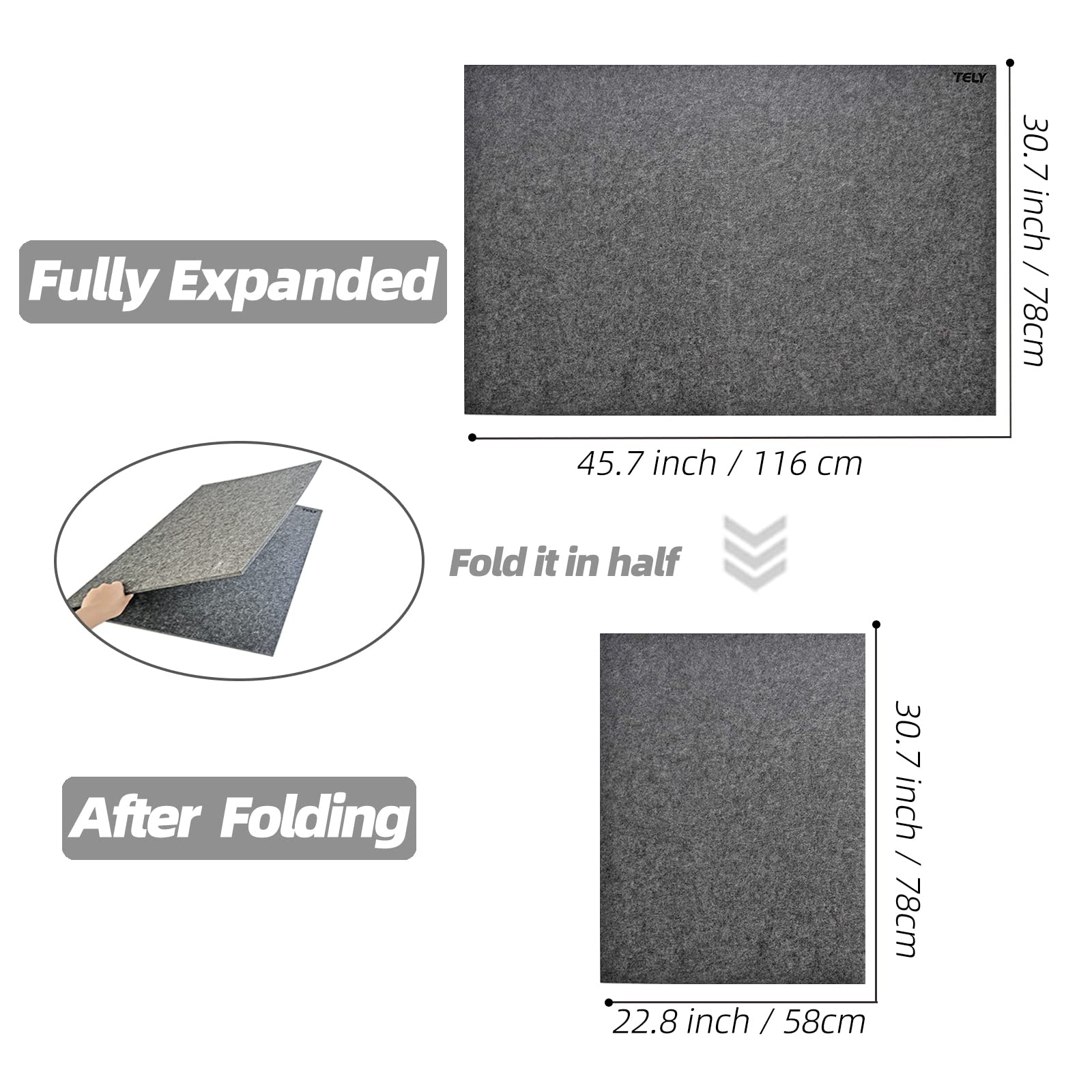 TELY Extra Large Foldable Puzzle Board with Felt Mat - Holds Up to 2000 Piece Jigsaw Puzzles | Portable & Space-Saving Design for Easy Storage | Perfect for Home, Travel, and Family Game Nights