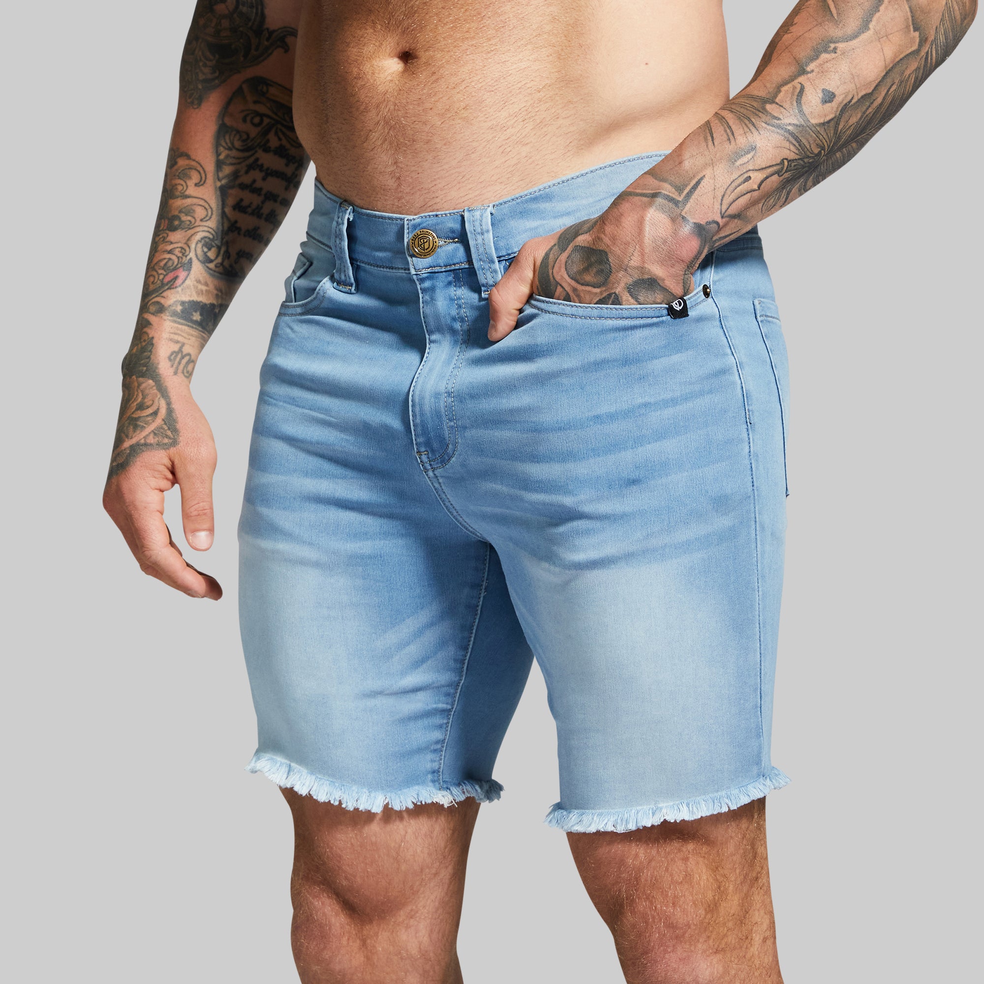 Stretchy Denim Shorts for Women - Light Wash Jorts with Comfortable Flex Fabric | Perfect for Casual Wear, Summer Outfits, and Beach Vacations