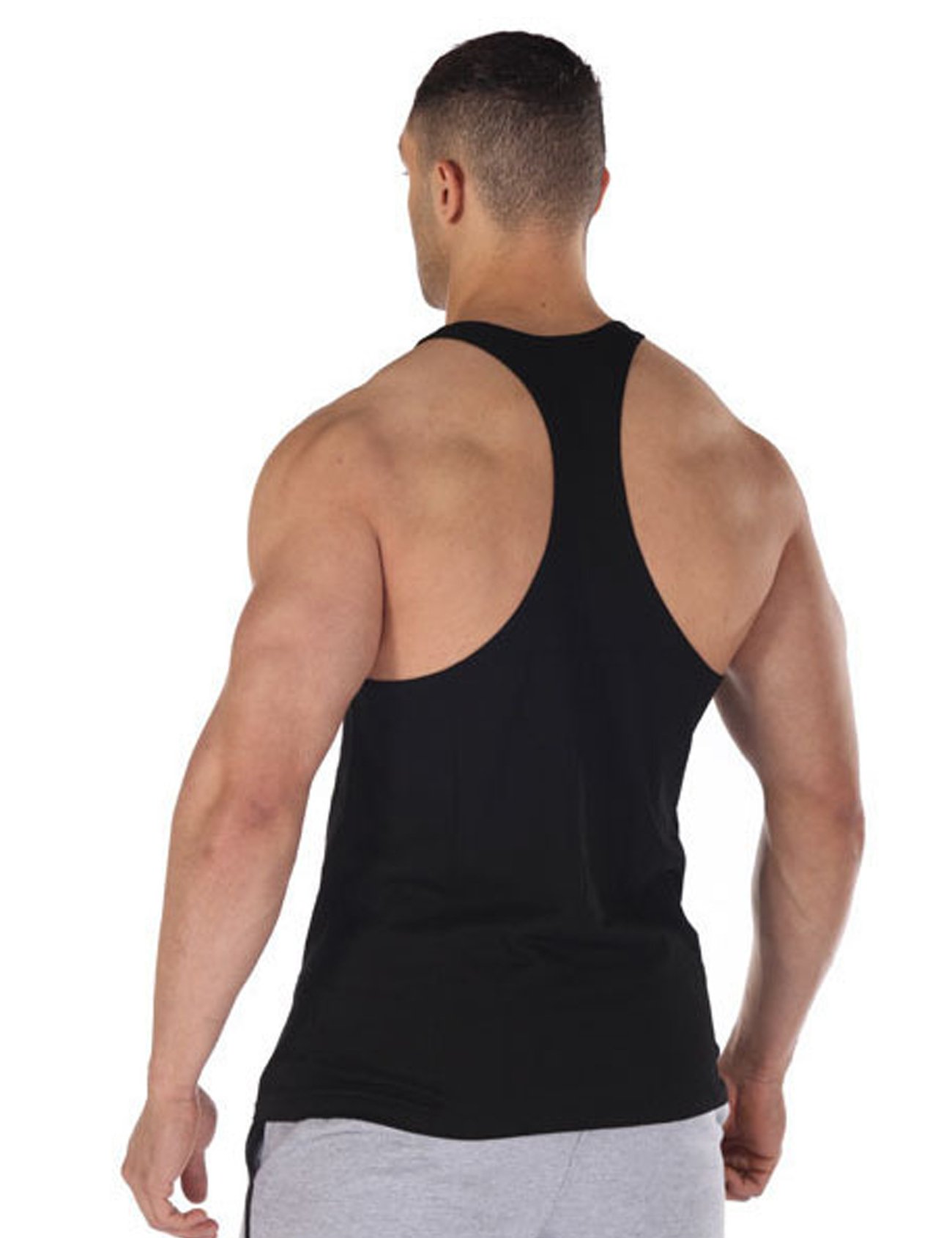 Letuwj Men's Racerback Tank Top - Breathable Sleeveless Muscle Shirt & Workout Vest for Gym, Running & Summer Outdoor Activities