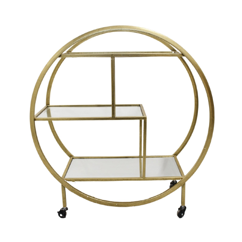Soleil Drinks Trolley - Premium Bar Cart with Wheels for Home, Office & Outdoor Entertaining | Perfect for Cocktails, Wine & Beverage Serving