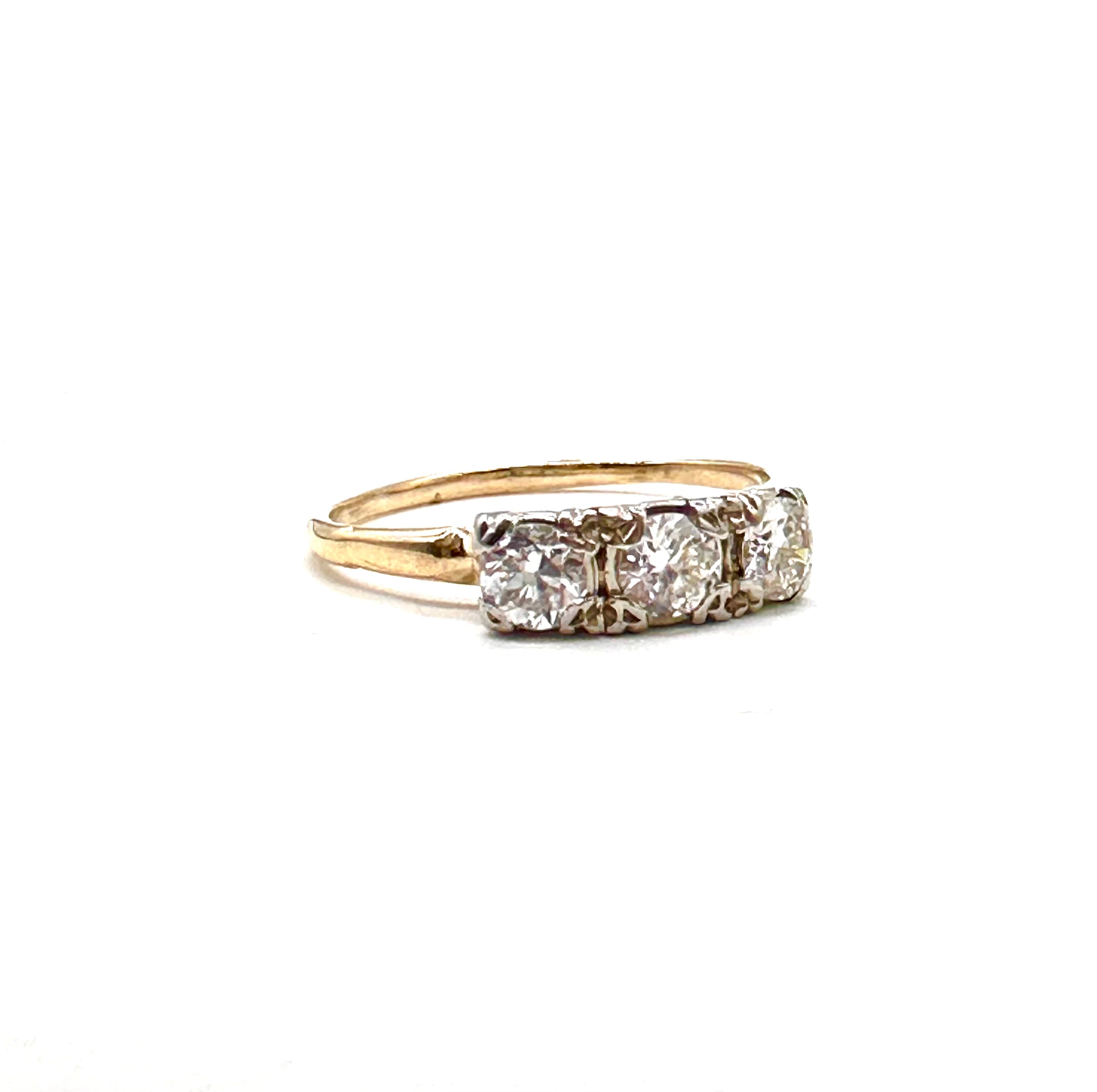 Past Present and Future Diamond Ring - Timeless Three-Stone Engagement Ring for Women | Perfect for Anniversaries, Proposals & Special Occasions
