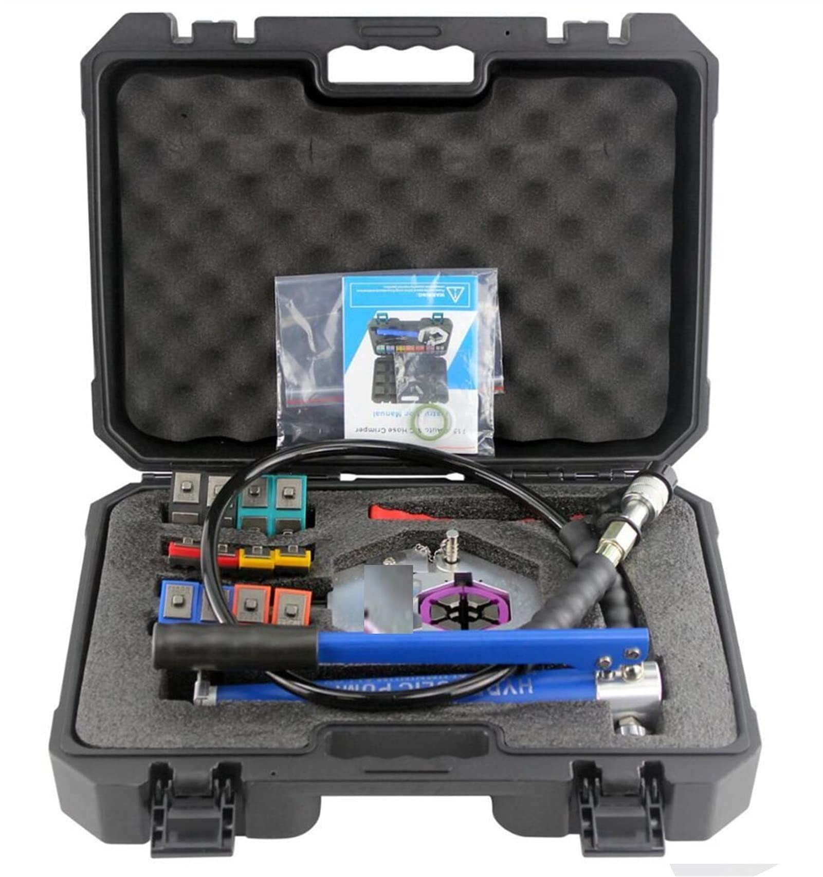 LYJMY Manual Hydraulic Hose Crimper Kit - AC Hose Crimping Tool for Air Conditioning Repair & Hydraulic Flaring | Perfect for HVAC Technicians, Auto Mechanics & DIY Home Repairs