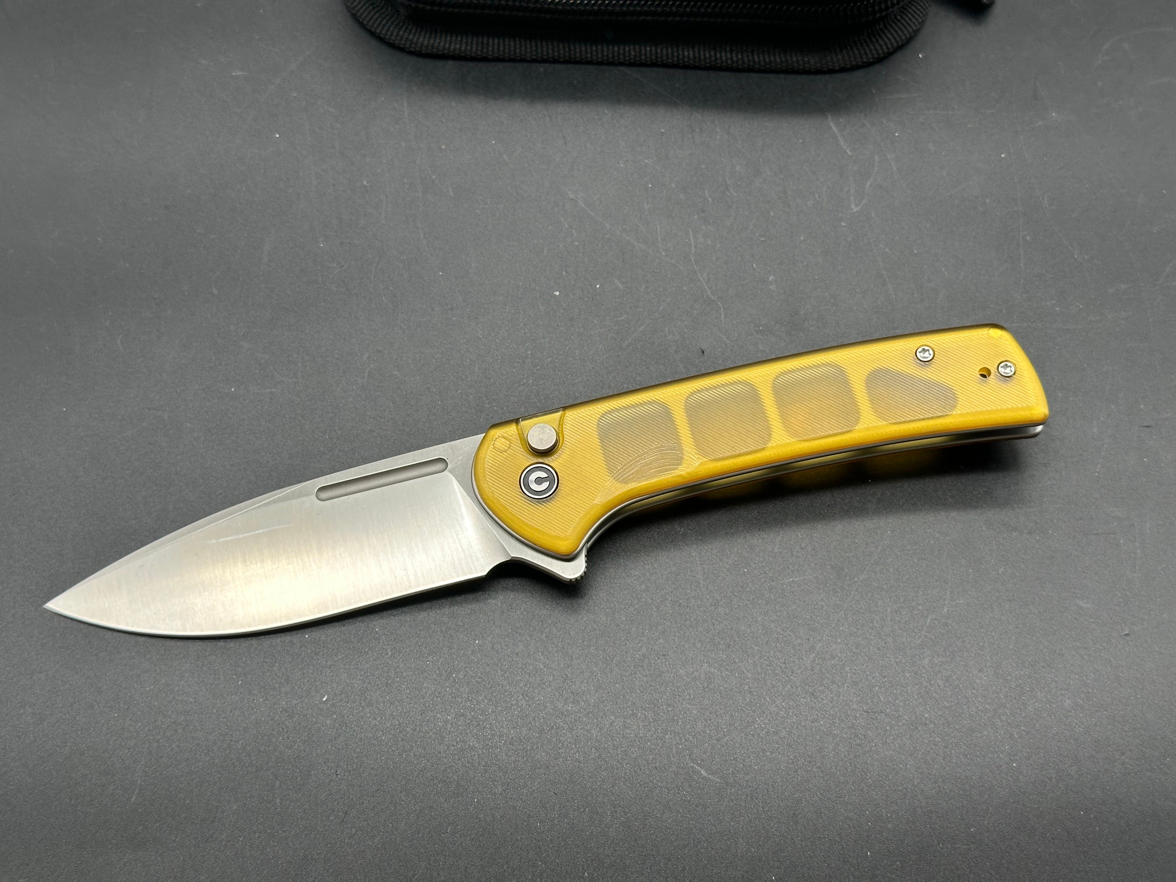 CIVIVI CONSPIRATOR Folding Pocket Knife - Ultem Polished Handle, Nitro-V Steel Blade - EDC, Outdoor Camping, Hiking & Survival Gear