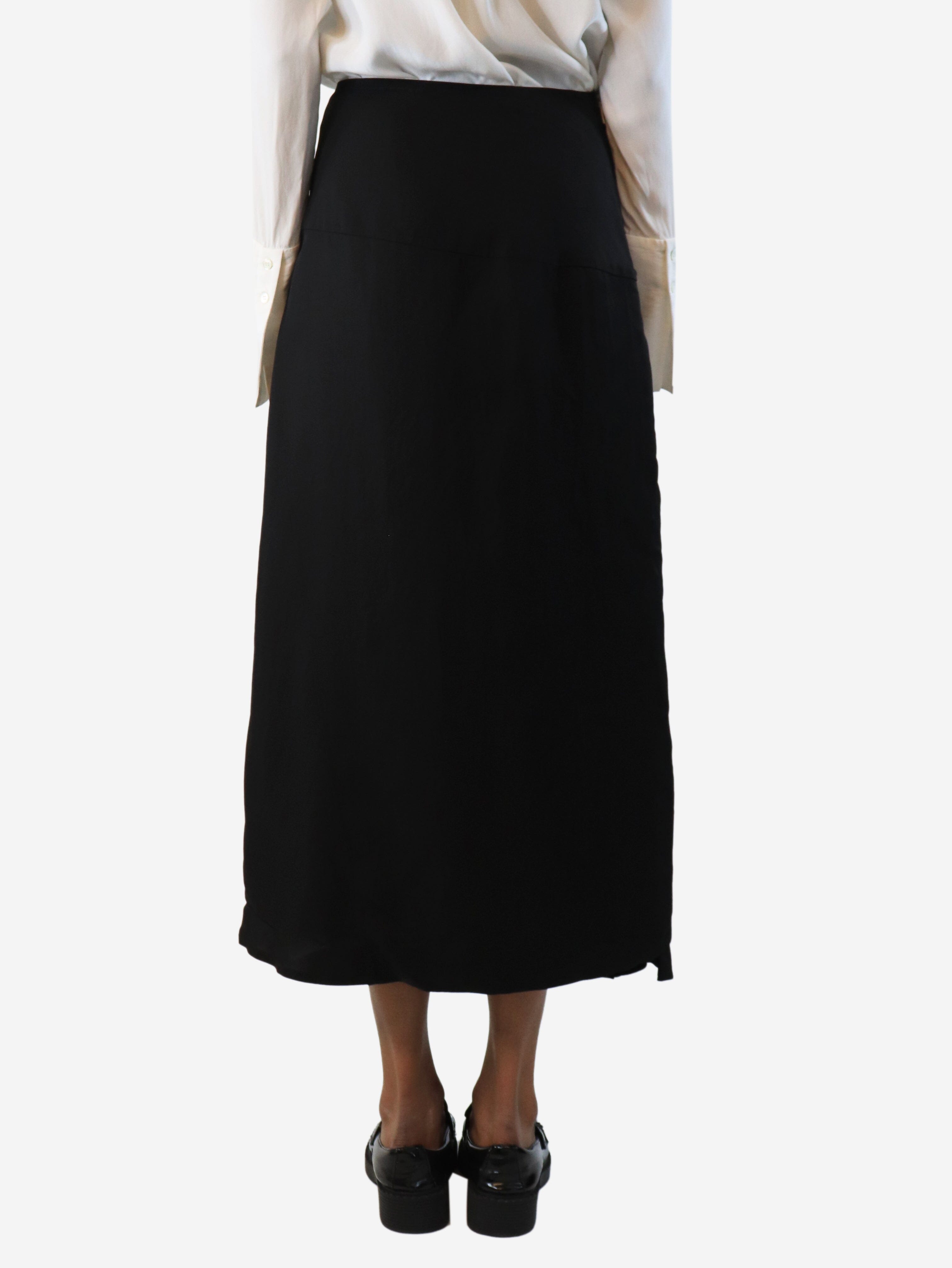 Stylish Black Midi Skirt for Women - UK Size 6 | Elegant A-Line Skirt for Office, Party & Casual Wear