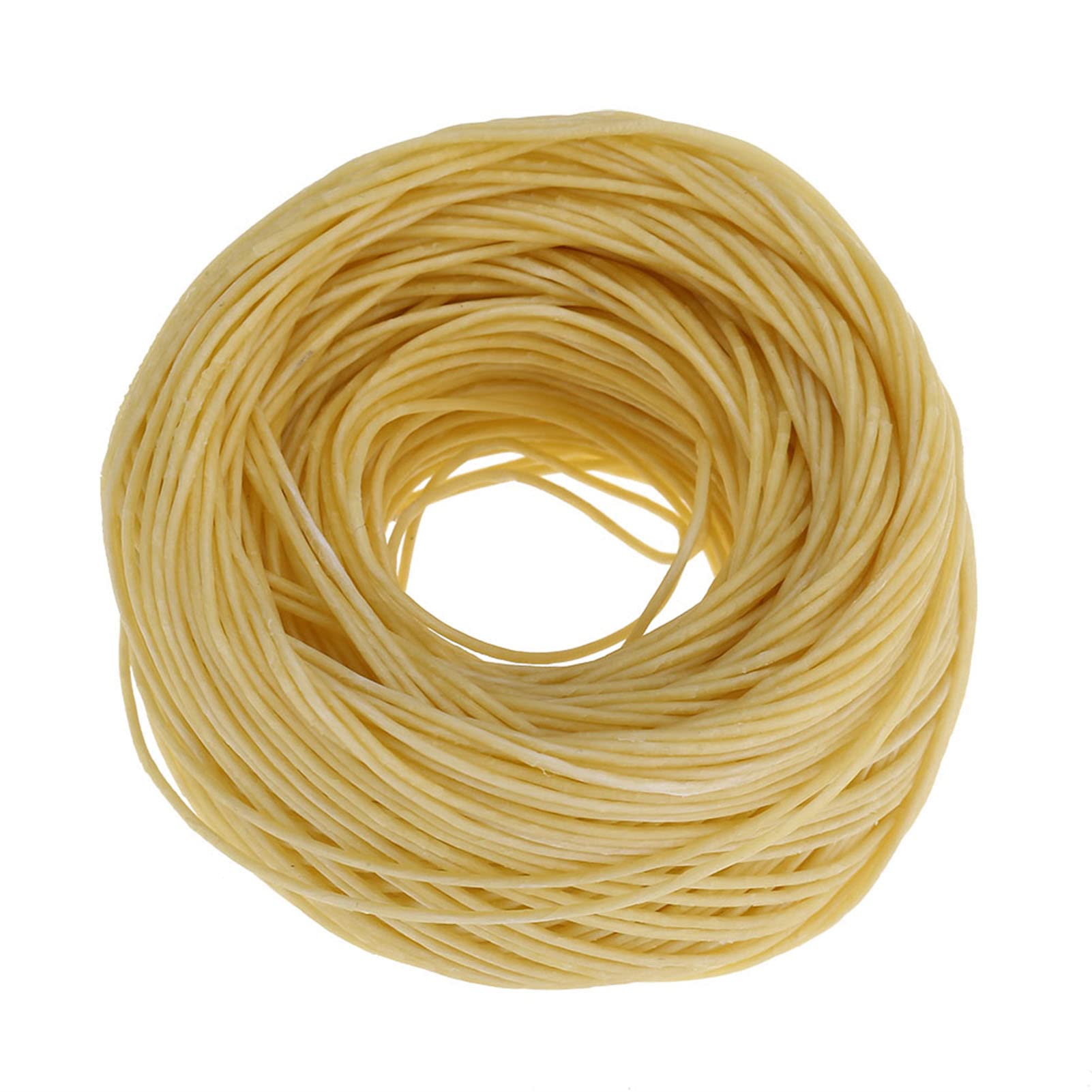 Organic Hemp Wick with Natural Beeswax Coating - 61m Slow Burning Hemp String for Lighters & Candle Making (Light Color) | No Drip, Eco-Friendly Fire Starter for Smoking, Camping & DIY Crafts