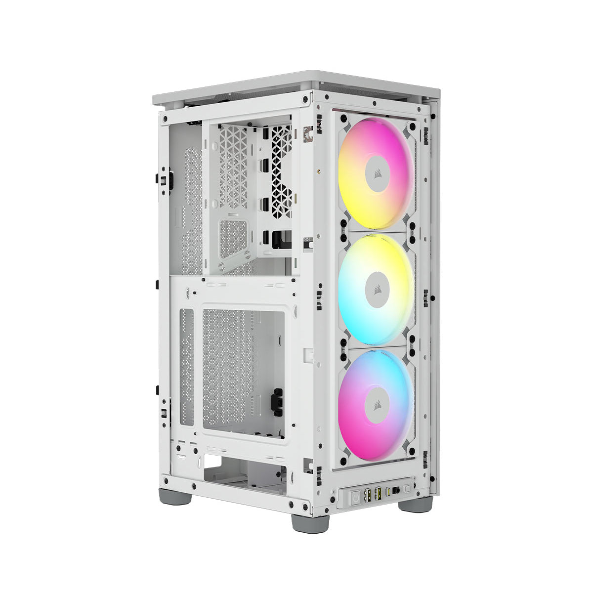 Corsair iCUE 2000D RGB AirFlow Mini-ITX PC Case - White Compact Gaming Tower for Small Space Setup | Perfect for Home Office & Gaming Battlestations