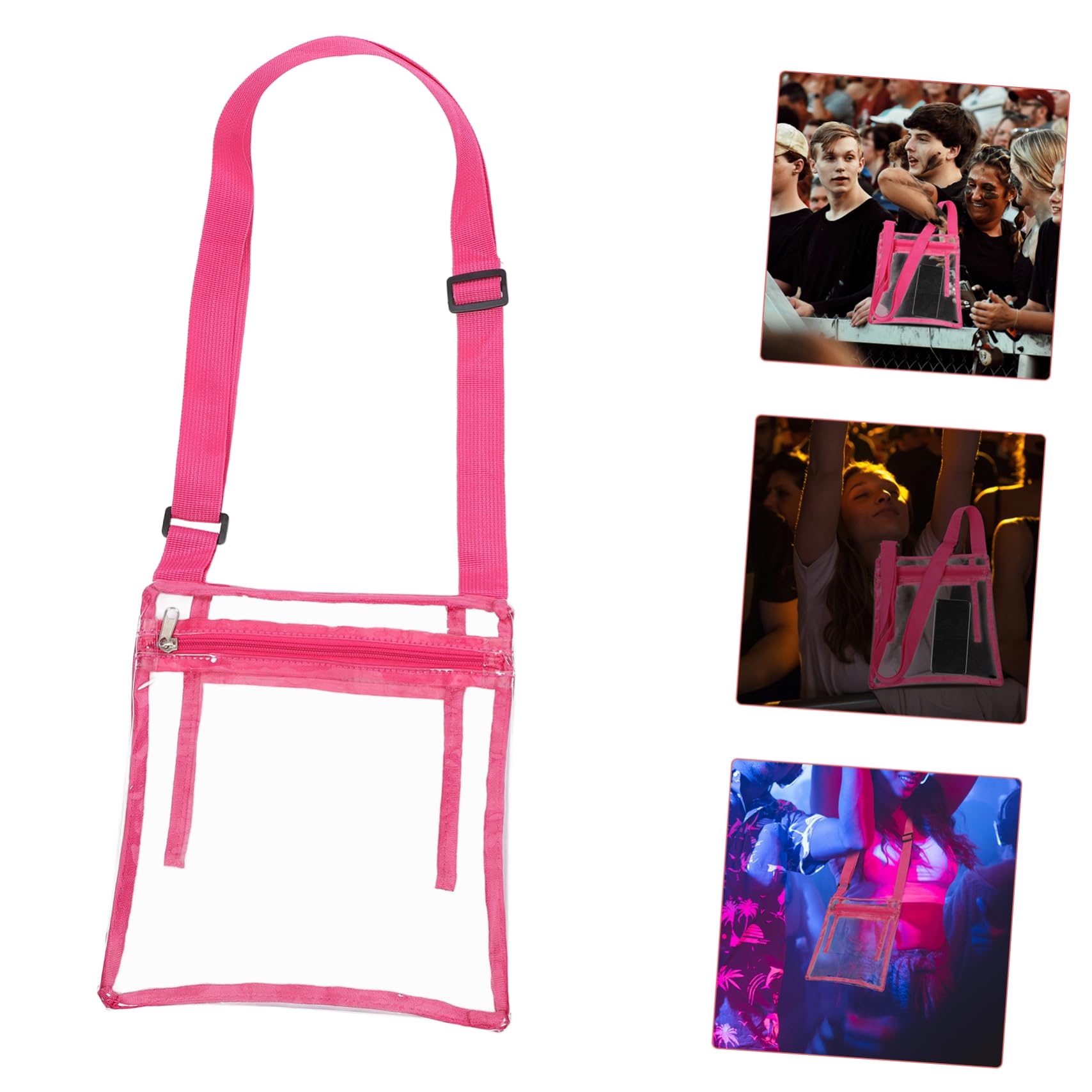 KITANDOVE Clear Stadium Purse - Small PVC Transparent Crossbody Bag for Concerts, Sports Events & Travel - Approved for NFL, NBA & MLB Venues
