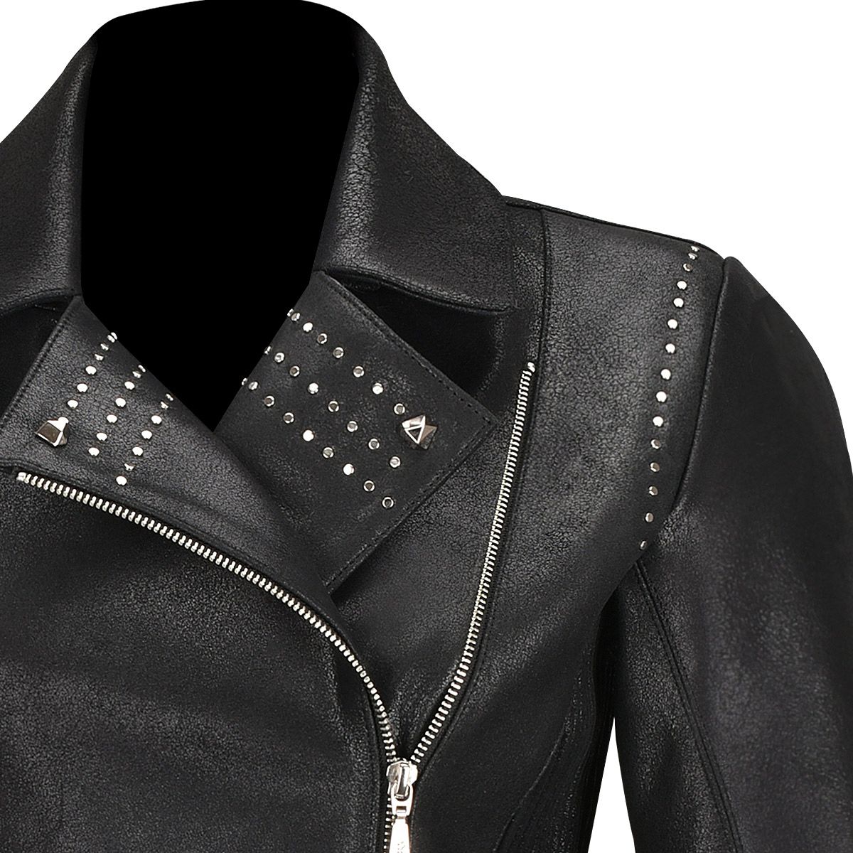 Cuadra Black Western Fashion Lambskin Leather Jacket for Women – Stylish Cowgirl Biker Jacket for Casual Wear & Night Out