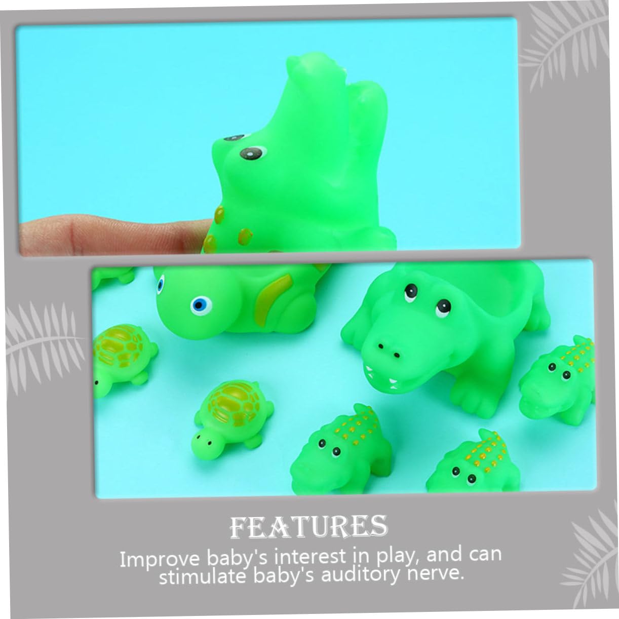 HEMOTON 6 Pack Cartoon Crocodile Bath Toys - PVC Squirt Water Toys for Kids, Fun Bathtub & Pool Toys for Toddlers, Perfect for Bath Time Play and Outdoor Water Activities