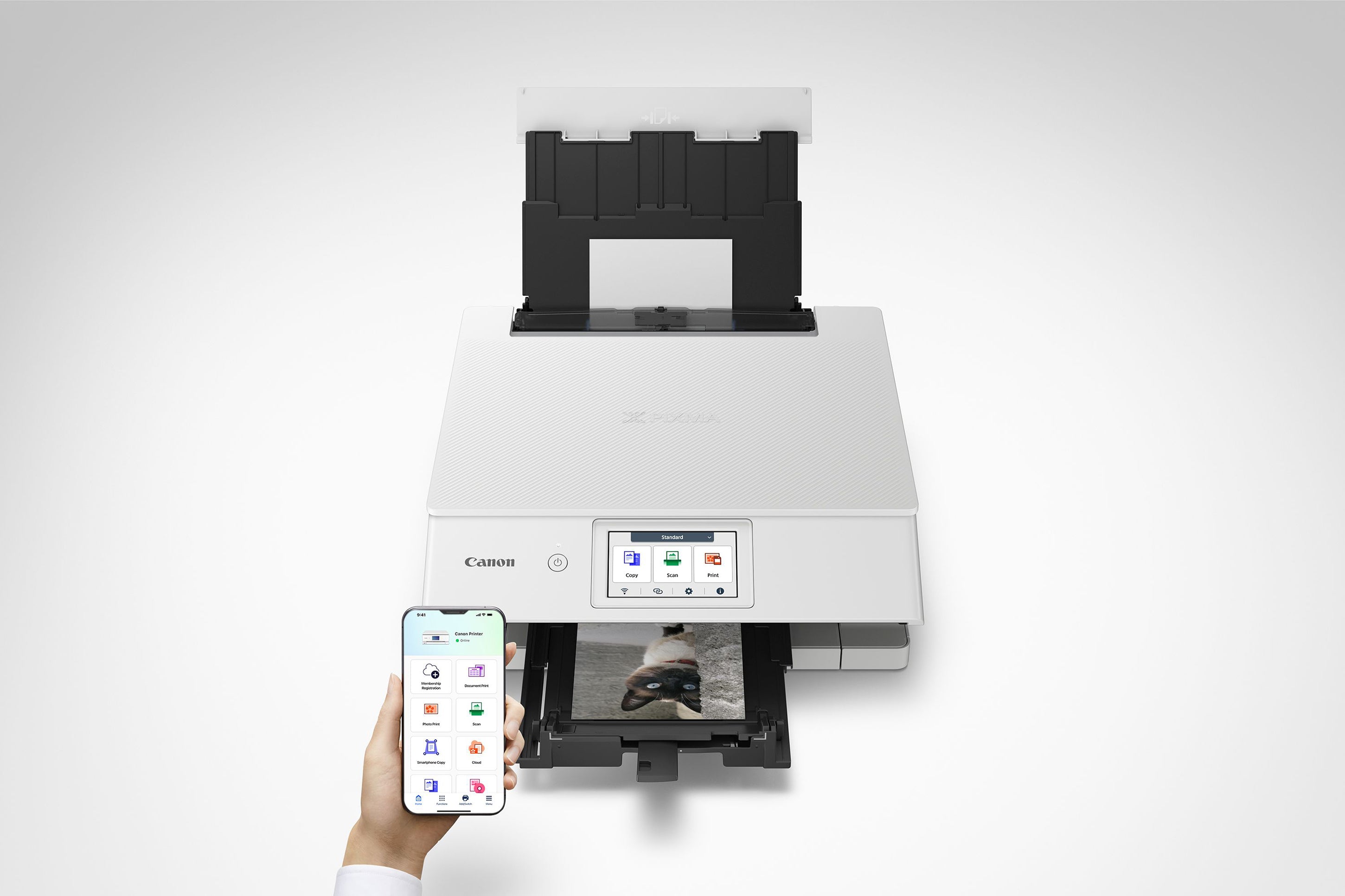 Canon PIXMA TS8870 Wireless All-in-One Color Printer with Scanner, Copier & Fax - Ideal for Home Office, School Projects & Photo Printing
