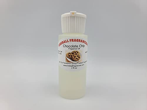 Fireball Fragrances Chocolate Chip Scented Oil - 2 Oz Bottle with Fresh Baked Cookie & Vanilla Aroma | Home Fragrance, Diffuser, Aromatherapy