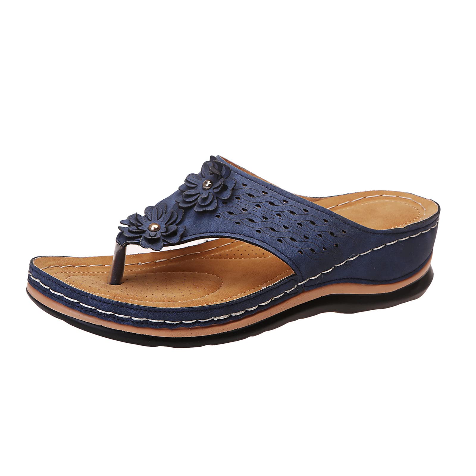 **Orthopedic Sandals for Women - Comfortable Wedge Platform Flip Flops with Closed Toe & Non-Slip Sole | Perfect for Walking, Travel & Everyday Wear**