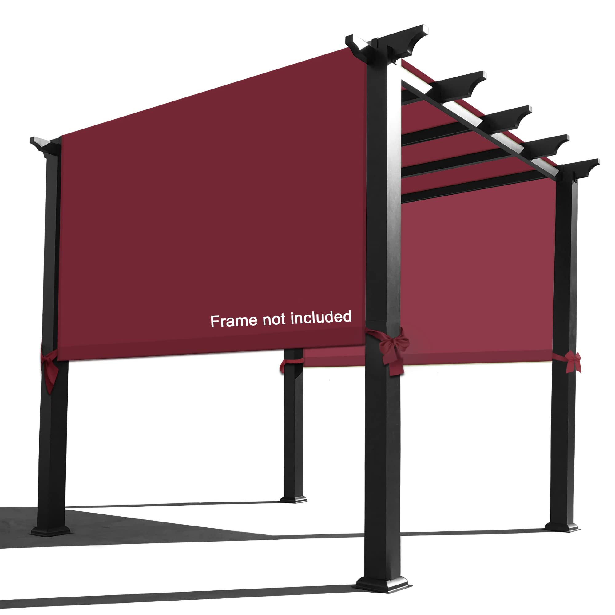 Alion Home Waterproof Pergola Cover - Universal Replacement Canopy 16x10 Feet, Burgundy Red - Outdoor Patio, Garden, Deck Sun Shade Protection for Pergolas and Gazebos