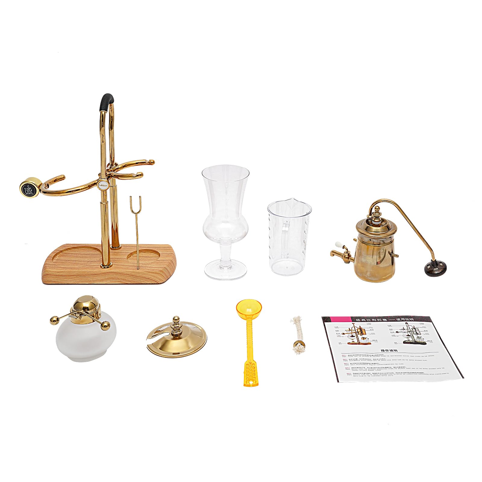 Premium Gold Retro-Style Siphon Coffee Maker - Family Balance Syphon Brewer for Home & Office Use - Perfect for Coffee Enthusiasts & Gift Giving