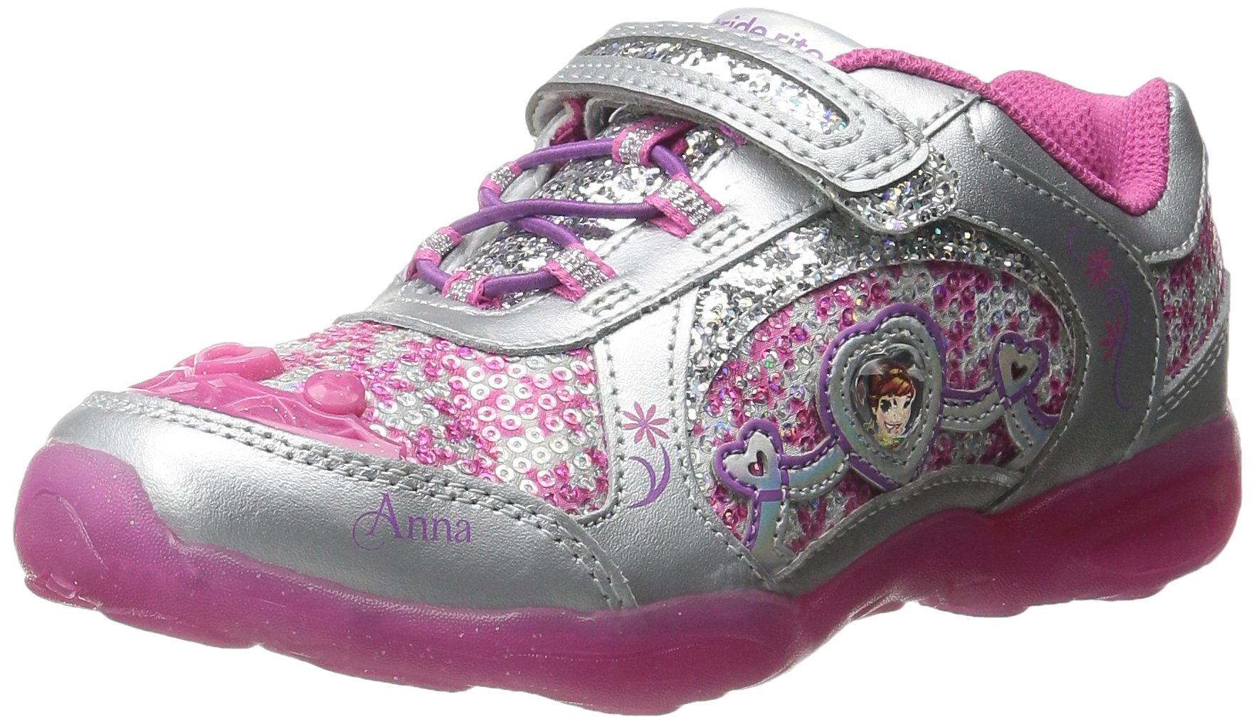 Disney Frozen Light-Up Sneakers for Toddlers & Kids - Stride Rite Glow Shoes with Easy Alternative Closure | Perfect for Playtime, Parties & Outdoor Adventures