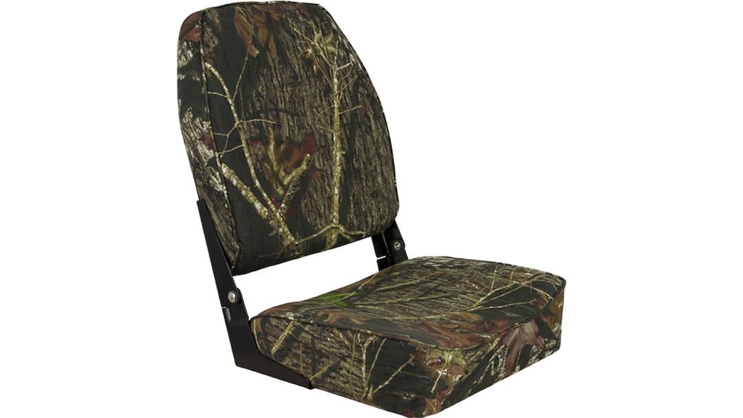 Springfield 1040646 High Back Folding Chair with Mossy Oak Break-Up Camo Pattern - Perfect for Hunting, Camping, and Outdoor Events
