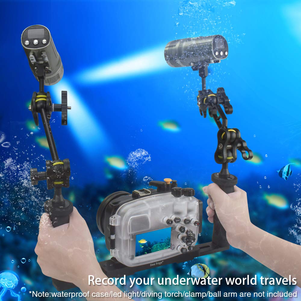 MEIKON Lightweight Aluminum Tray for Underwater Camera Housing - Perfect for Scuba Diving, Snorkeling & Underwater Photography