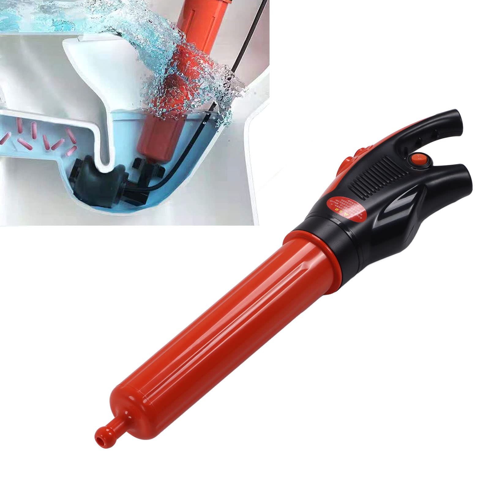 High Pressure Electric Drain Pipe Blaster - 100-240V US Plug Automatic Toilet Plunger for Fast & Efficient Pipe Cleaning | Ideal for Home, Kitchen, Bathroom Clogs & Commercial Use
