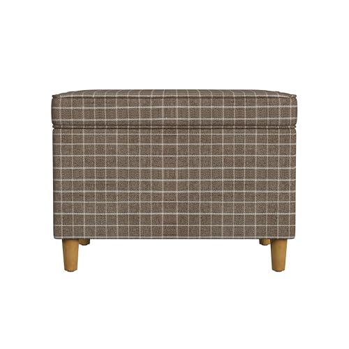 Brown Windowpane Fabric