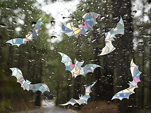 Bat Suncatchers for Windows - Rainbow Maker Decal & Sticker, Colorful Window Cling & Prism Suncatcher - Perfect for Halloween Decor, Kids' Room, and Stained Glass Effect