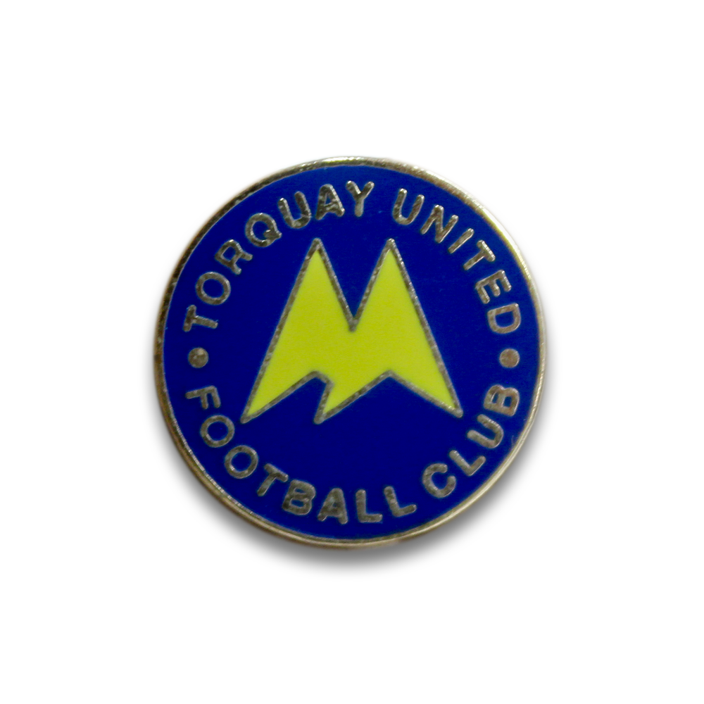 Torquay United FC Pin Badge - Collectible Football Club Enamel Badge for Fans, Supporters & Memorabilia Collectors - Perfect for Jackets, Hats, Bags & Scarf Display