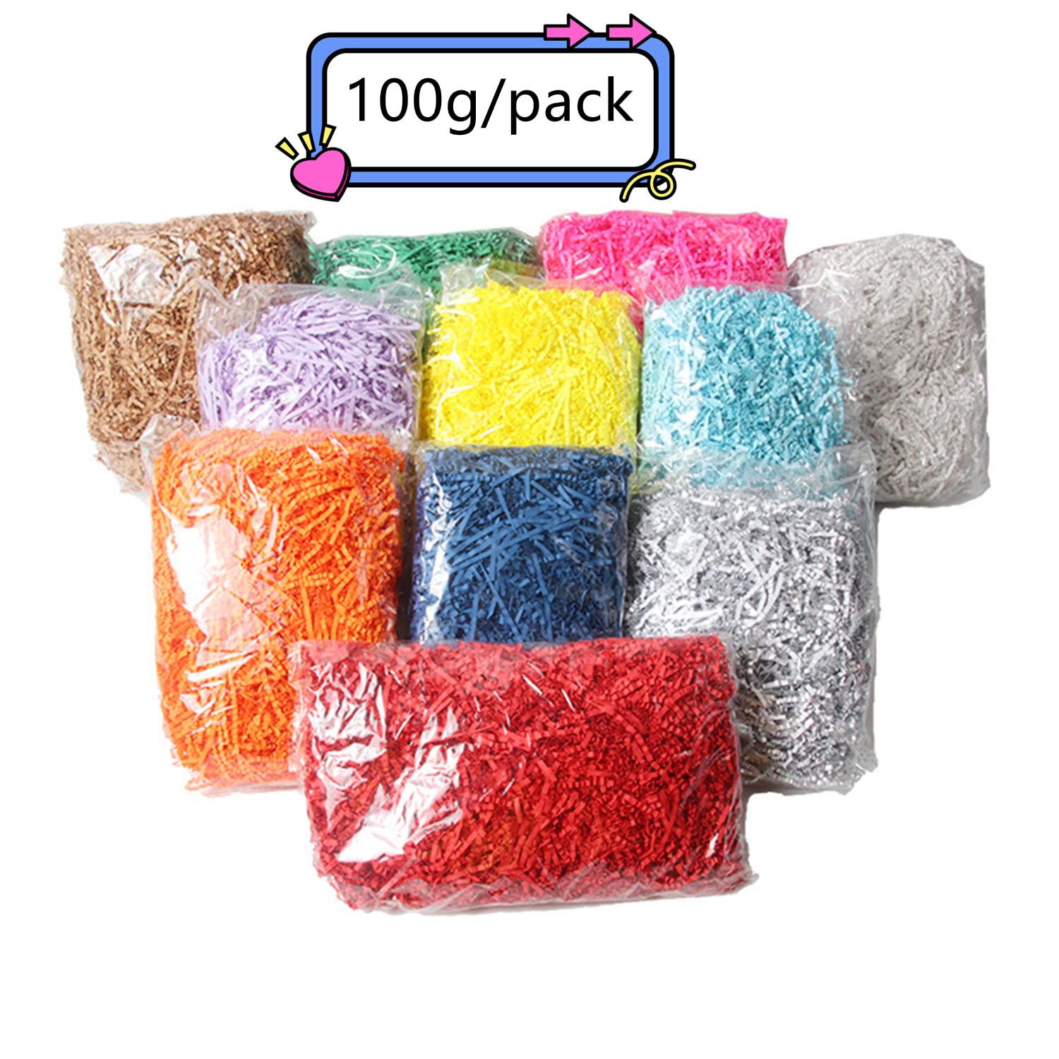 JINZOFLY Crinkle Cut Paper Shred Filler - Navy Blue Shredded Paper for Gift Box, Easter Basket Filling & Gift Wrapping | Decorative Tissue Paper for Party Decor, Wedding Favors & Craft Projects