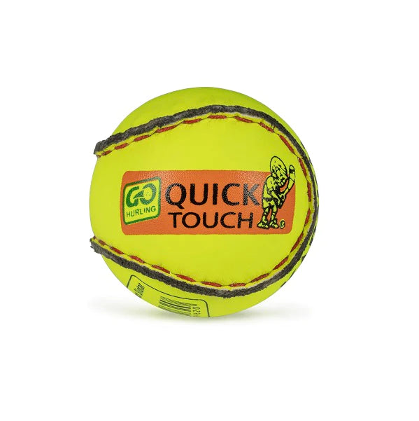 Karakal Quick Touch Sliotar - High-Visibility Fluorescent Yellow with Black Rim - Perfect for Hurling Training & Night Games