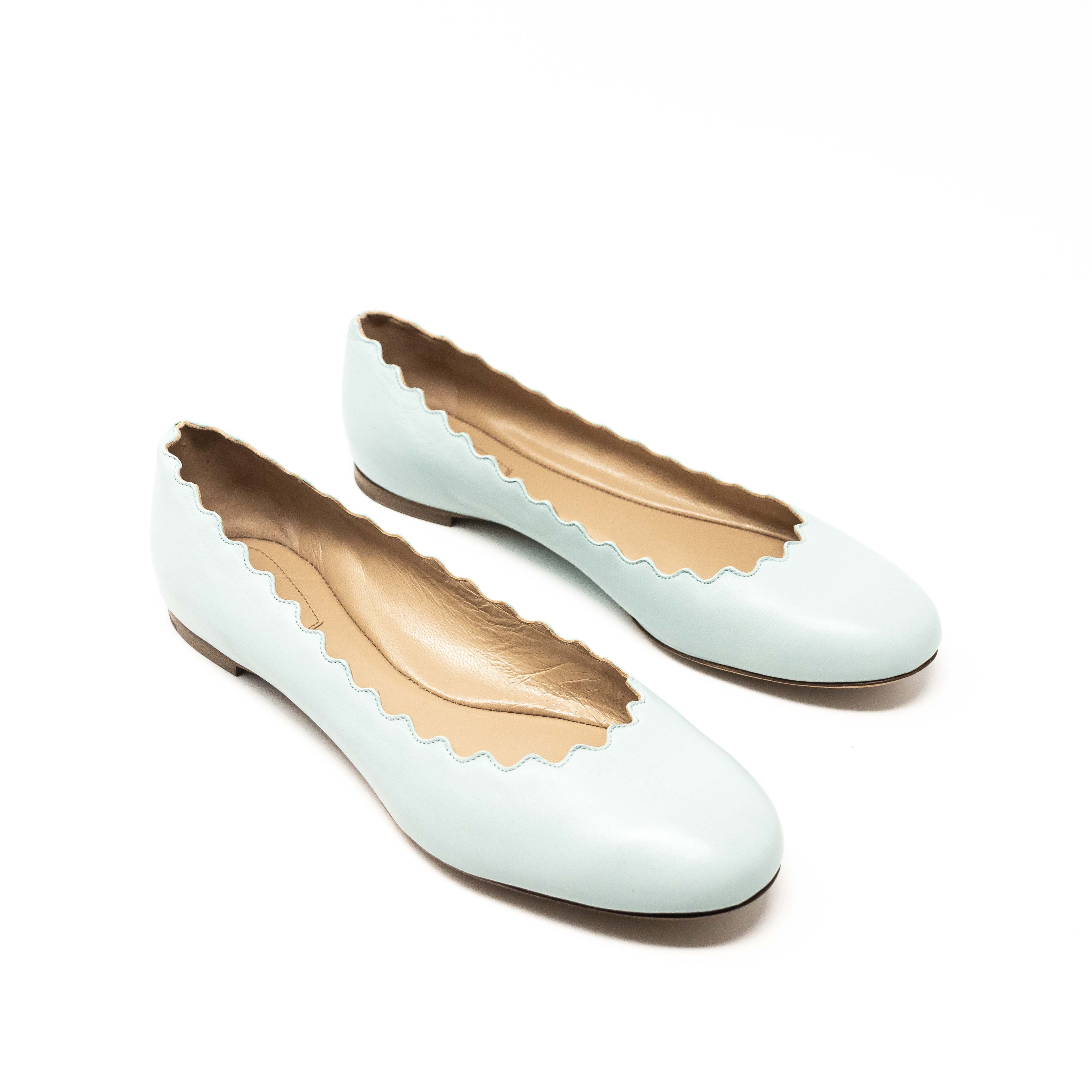 Chloe Blue Gabes Flats Women's Size 37.5 | Comfortable Casual Loafers for Work, Travel & Everyday Wear