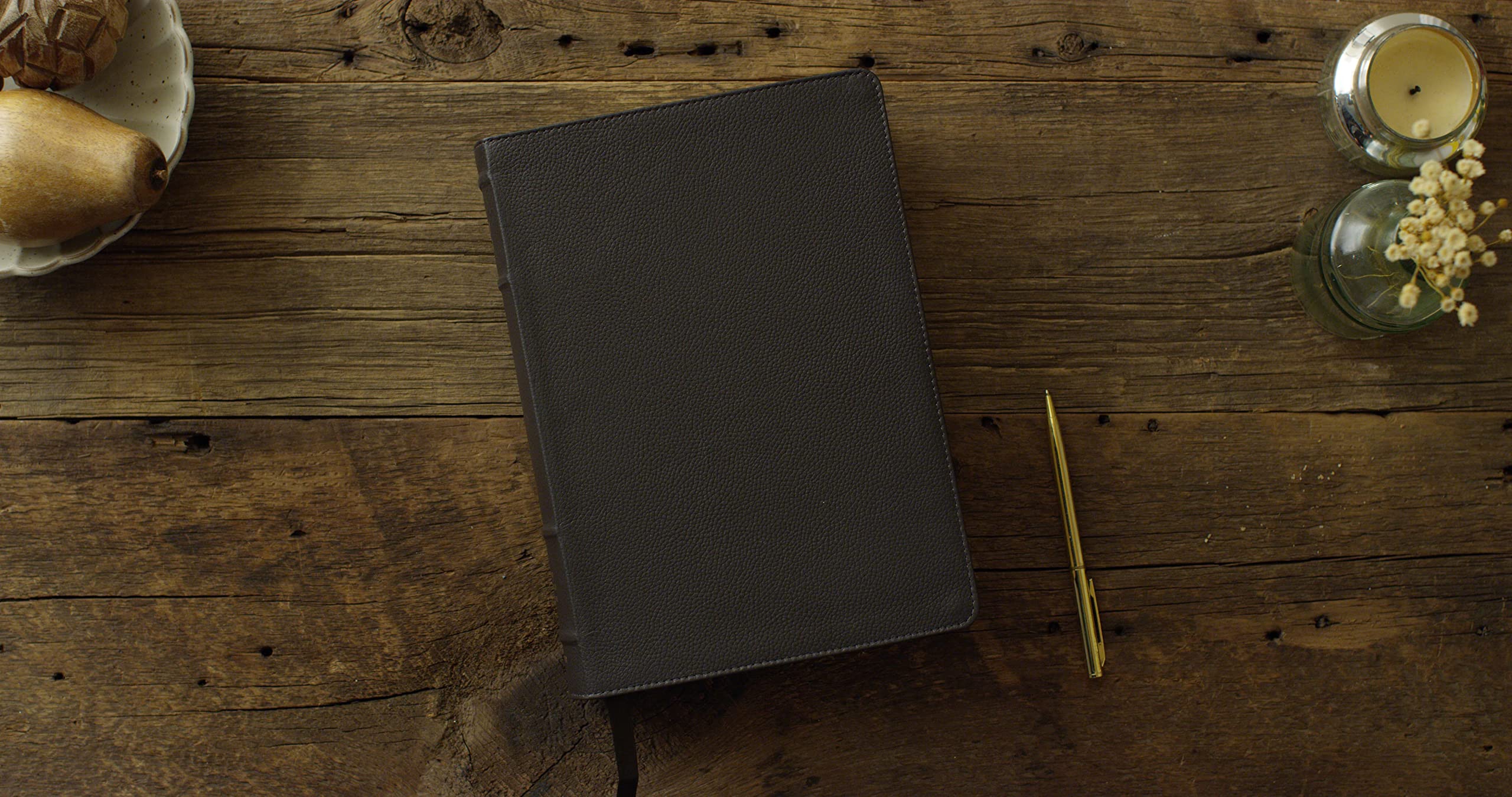 ESV Study Bible - Genuine Cowhide Leather, Deep Brown - Premium Bible for Personal Devotion, Bible Study & Church Services