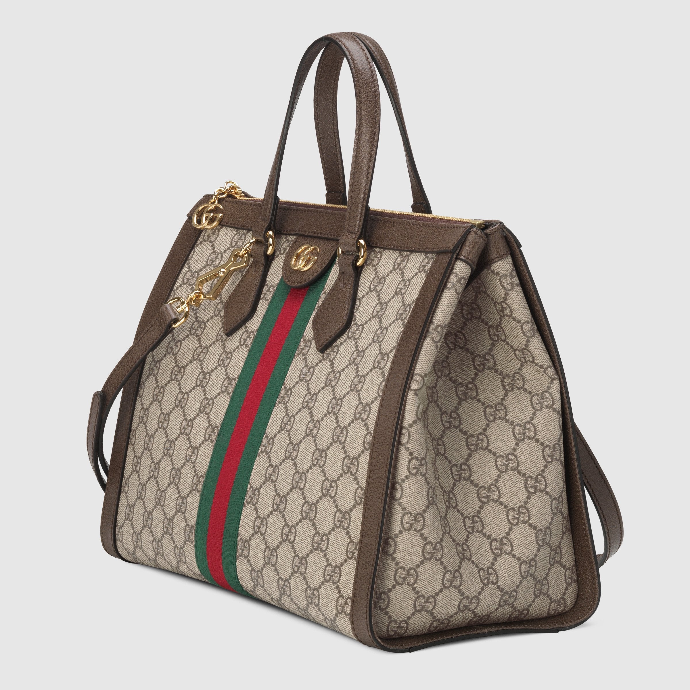 Gucci Ophidia GG Medium Tote Bag for Women - Luxury Designer Handbag with GG Supreme Canvas & Leather Trim - Perfect for Work, Travel & Everyday Use