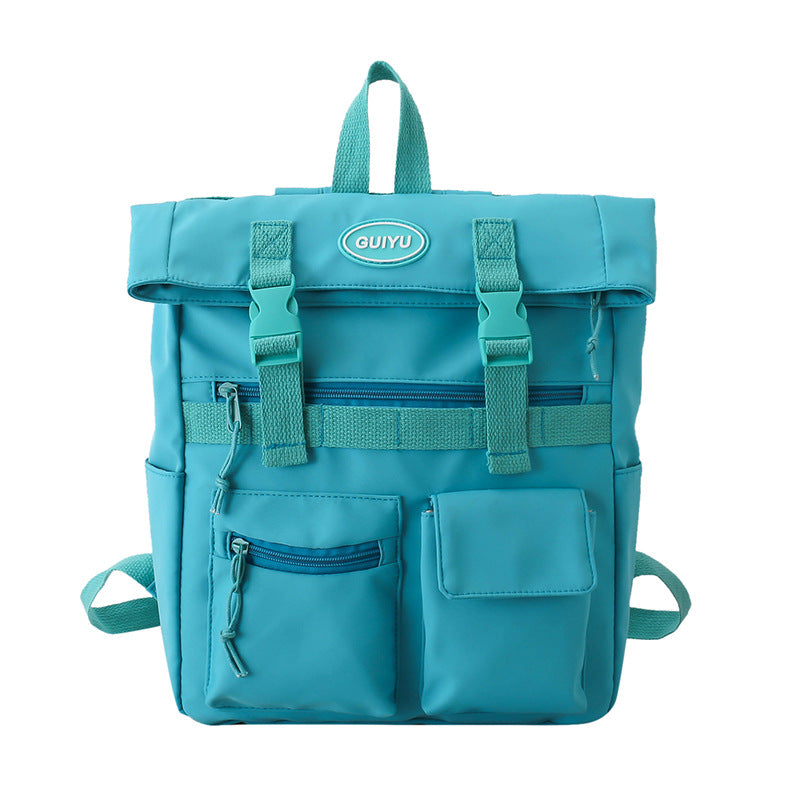 Stylish Women's Multi-Pocket Backpack with Buckle Design - Perfect for School, College & Travel | Durable Student Backpack for Everyday Use