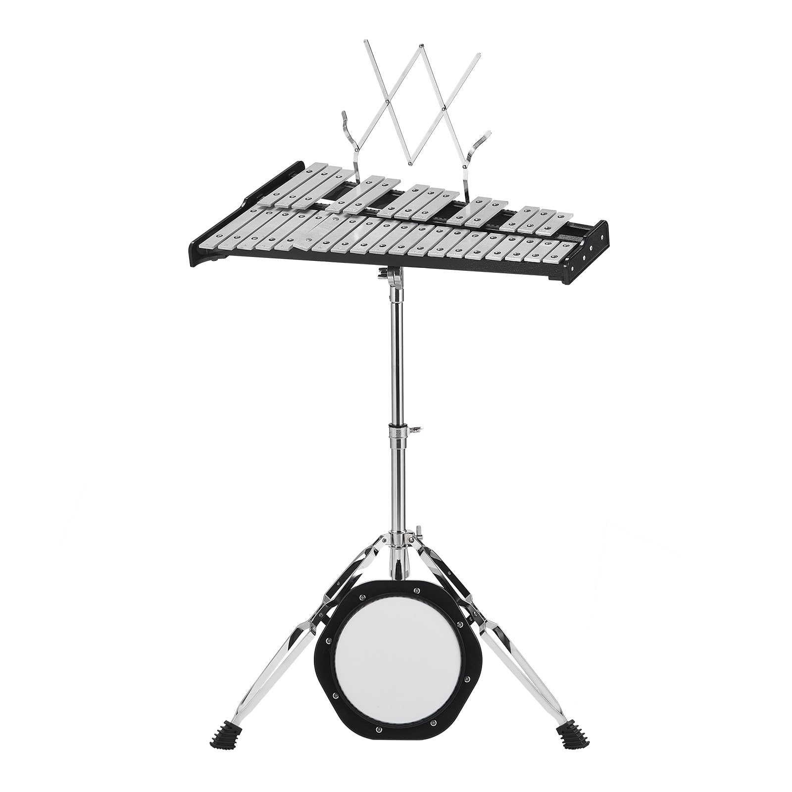 VEVOR 32-Note Glockenspiel Xylophone Bell Kit - Professional Percussion Instrument Set with Mallets, Drum Sticks, Music Sheet, 8