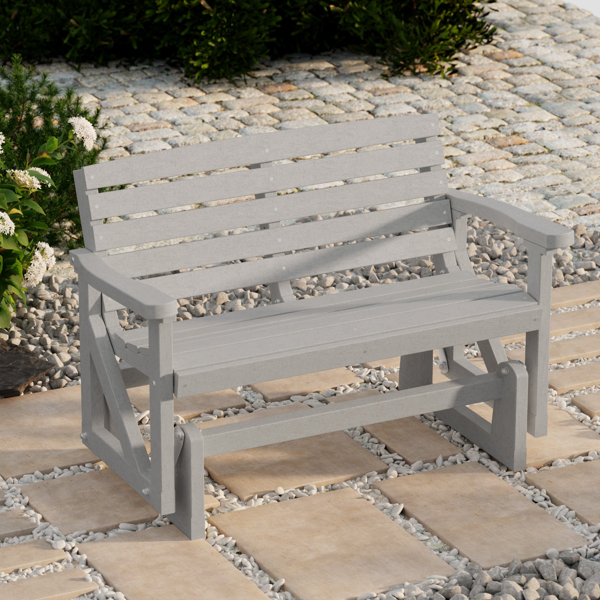 Classic Double Glider Swing Set - Heavy Duty Outdoor Porch Swing for Backyard, Garden & Patio - Perfect for Relaxing, Lounging & Family Bonding Time