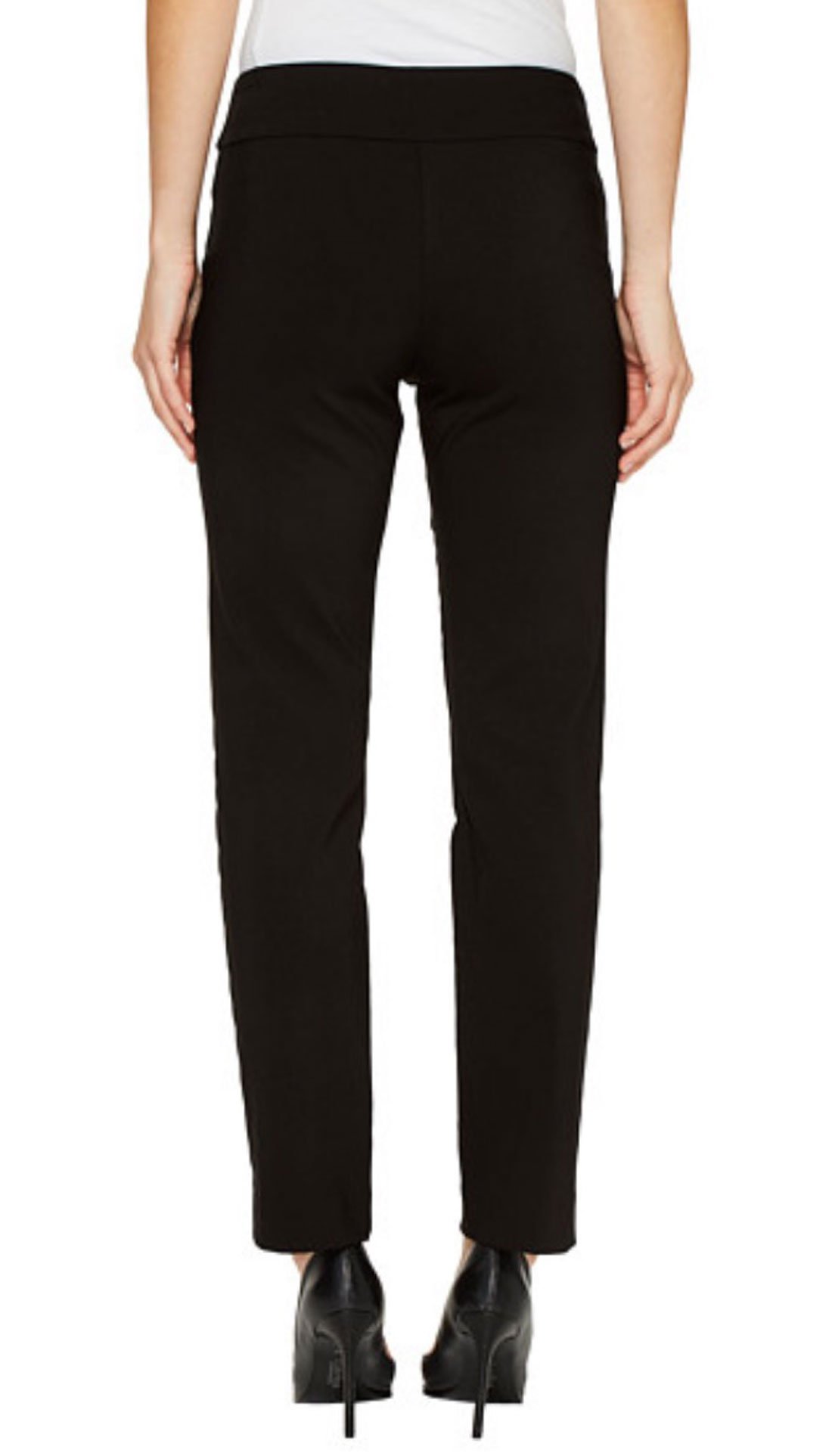 Krazy Larry Women's Pull-On Ankle Pants - Stretchy Comfort Pants for Work, Travel & Casual Wear