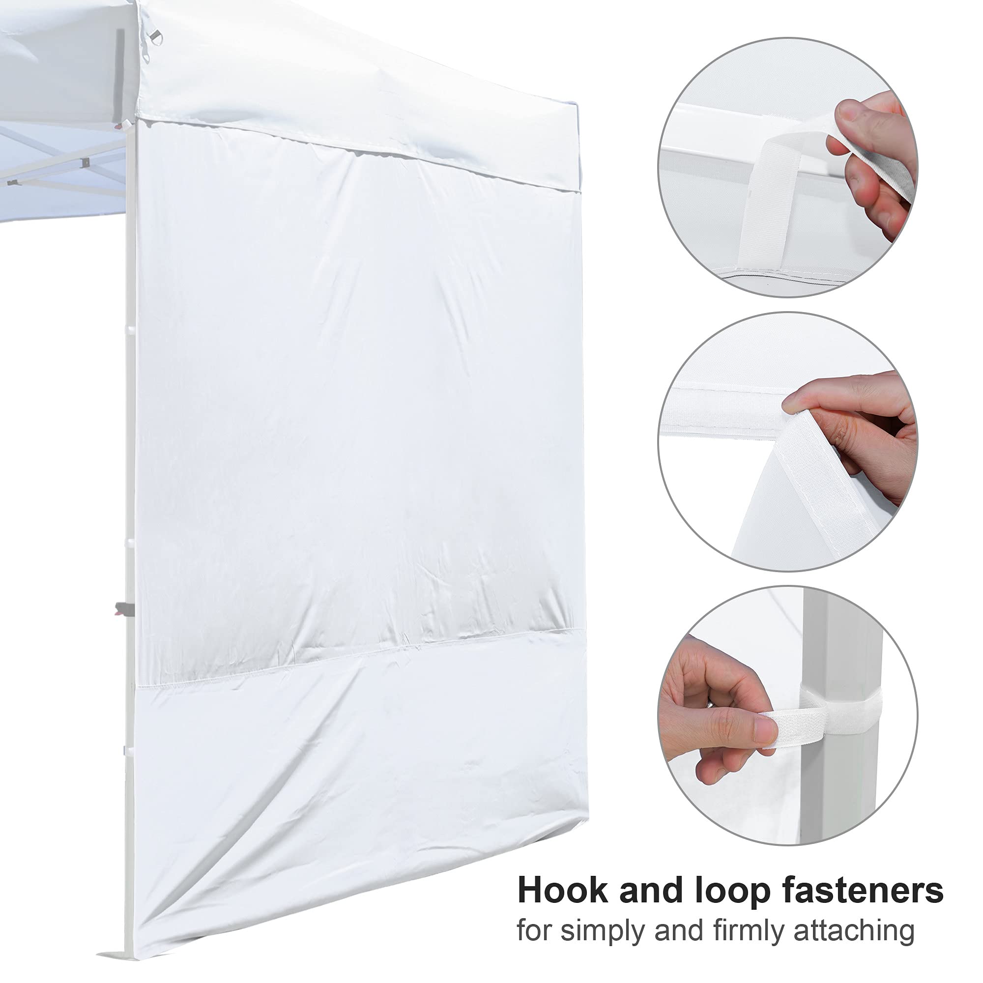 1 Pack Side Wall for 10x10 Ft EZ Pop Up Canopy Tent - UV50+ Sun Protection for Outdoor Events, Picnics, and Backyard Parties