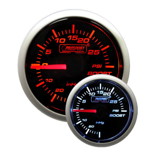 Prosport Performance Series Electric Boost Gauge 52mm - High Accuracy Turbo Pressure Meter for Cars & Trucks - Perfect for Racing, Tuning & Performance Monitoring