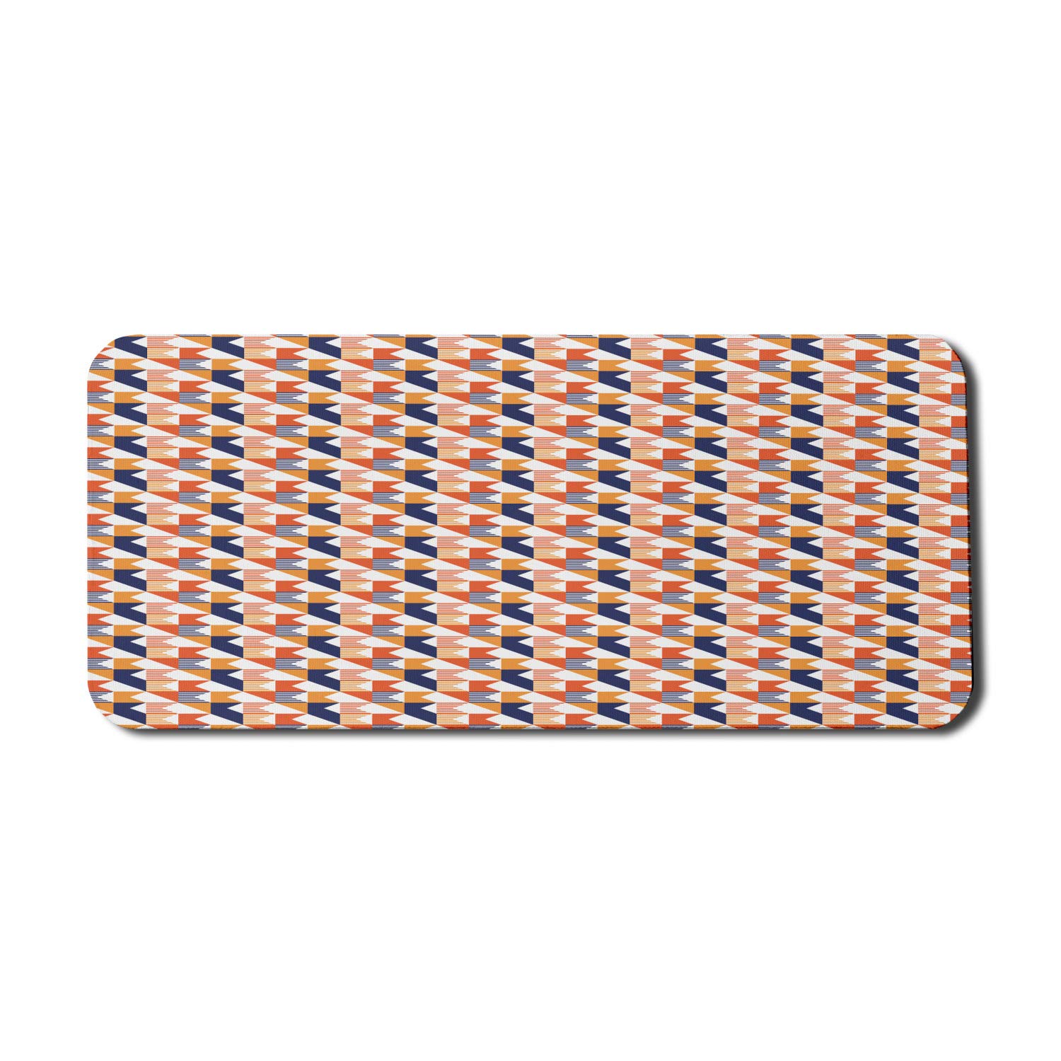 Ambesonne Abstract Computer Mouse Pad - Diagonal Striped Vintage Design, Non-Slip Rubber Base, Extra Large 35