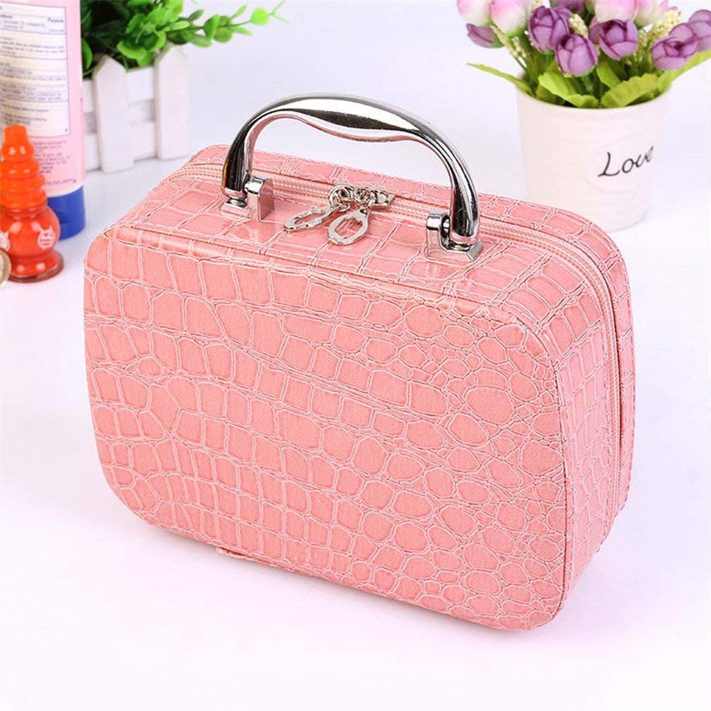 BHAVENA Waterproof Cosmetic Bag for Travel - Multicolor Makeup Organizer Pouch with Zipper, Perfect for Toiletries, Brushes & Skincare | Great for Vacation, Gym & Daily Use