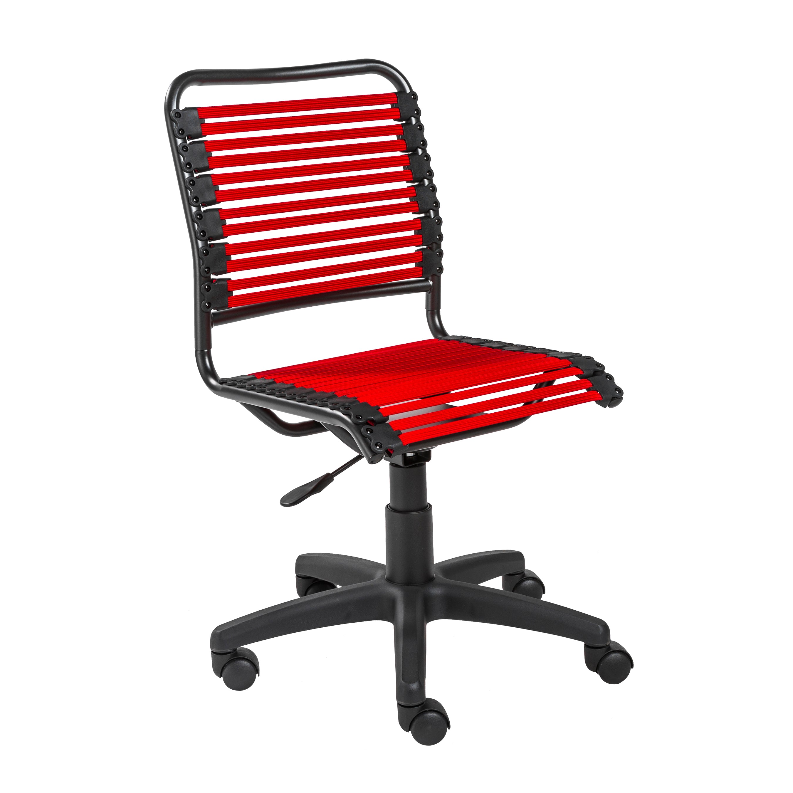 Allison Bungie Flat Low Back Office Chair - Ergonomic Mesh Desk Chair with Graphite Black Frame & Swivel Base - Perfect for Home Office, Computer Workstation & Conference Rooms