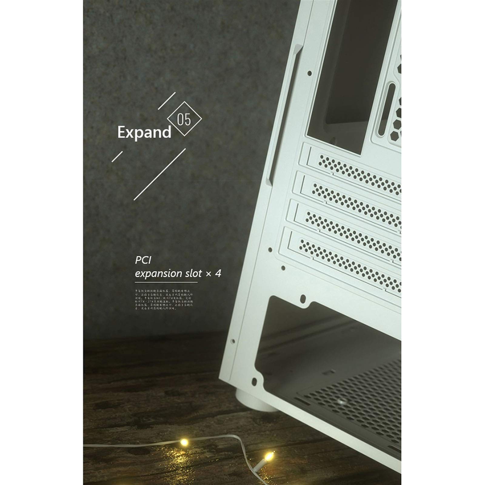 Mid-Tower ATX Computer Case with Tempered Glass Panel, USB 3.0 Ports & 6 Fan Positions - Supports Water Cooling (Black) - Perfect for Gaming PC Builds & Custom Desktop Setups