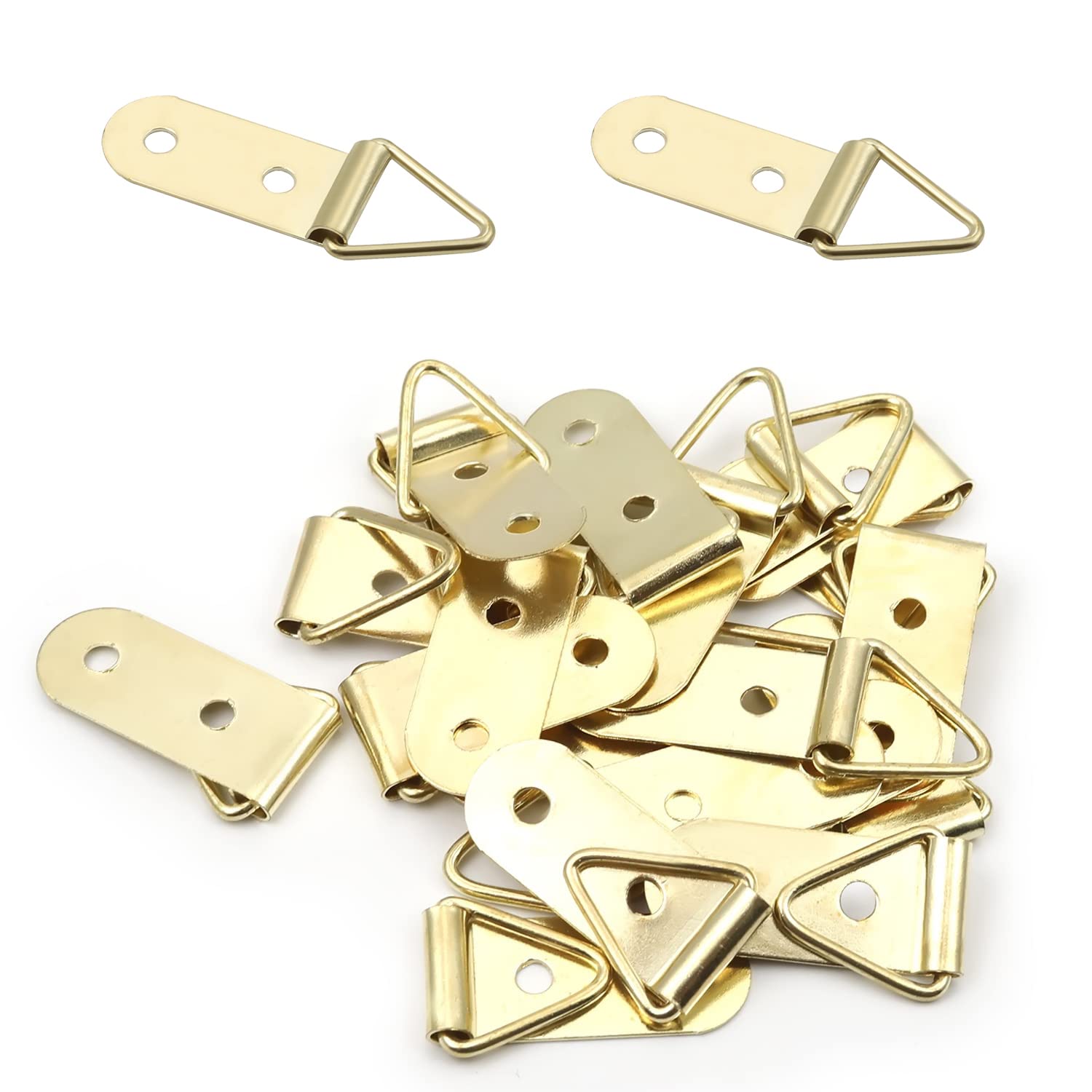 Gold Tone Picture Frame Buckles 50PCS Kit for Home Decor & Photo Hanging