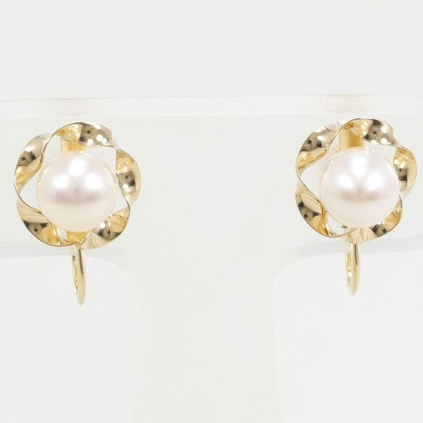 18K Yellow Gold Pearl Earrings for Women - Elegant Pearl Jewelry Set for Wedding, Party & Special Occasions