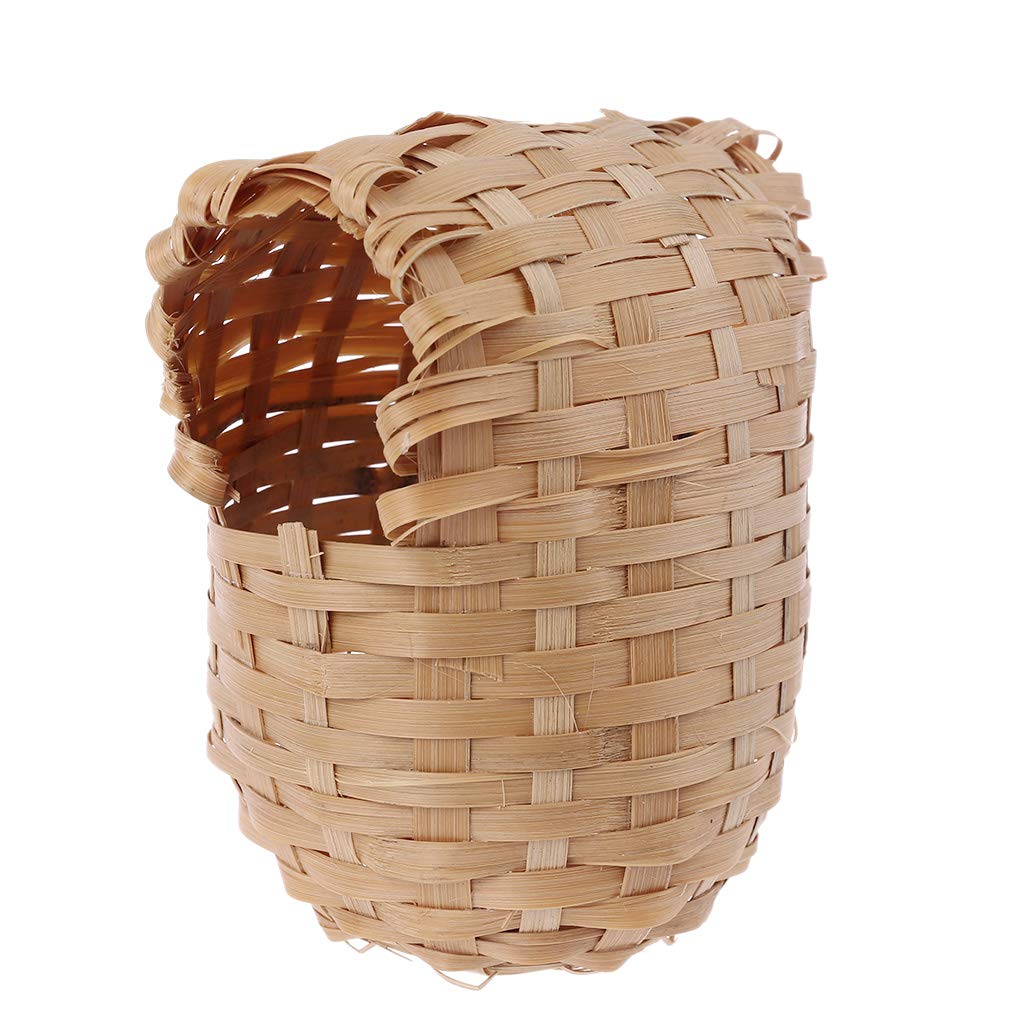 Handmade Natural Bamboo Bird House for Finches - Outdoor Bird Shelter, Cage & Hideout Toy - Perfect for Garden, Backyard & Patio Bird Watching