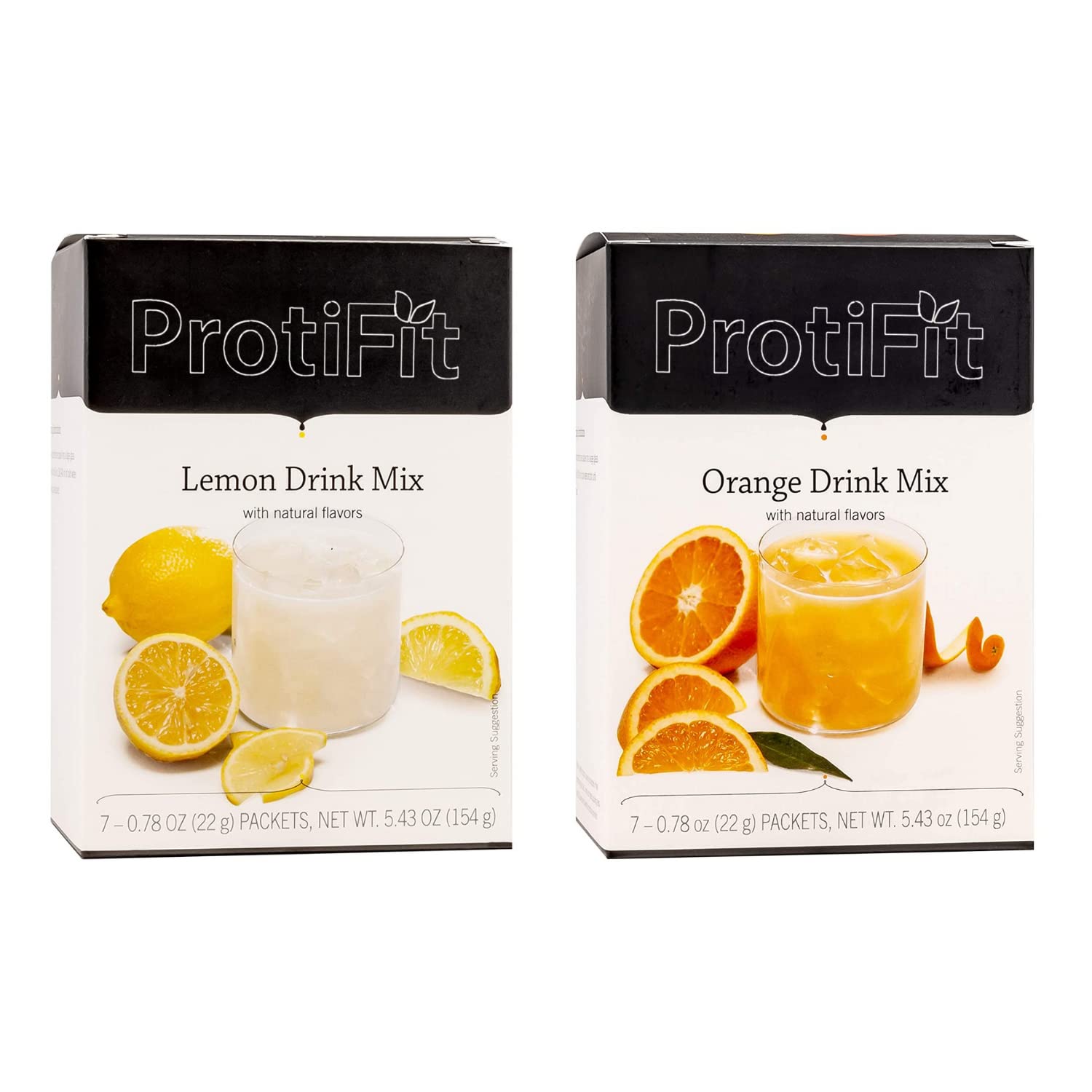 High Protein Lemon & Orange Fruit Drink 2 Pack - 15g Protein, Low Calorie, Sugar Free, Ideal Protein Compatible, 7 Servings Per Box | Perfect for Post-Workout Recovery, Weight Management & Healthy Lifestyle