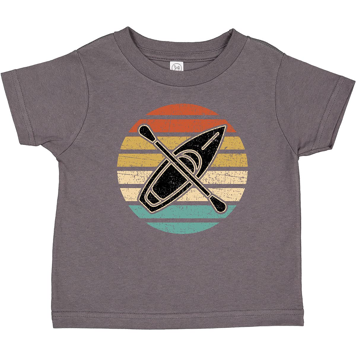Inktastic Retro Kayak Boating Toddler T-Shirt - Cute Kayaking Graphic Tee for Kids, Comfortable Cotton Shirt for Boys & Girls - Perfect for Beach Trips, Family Boating Adventures & Outdoor Activities